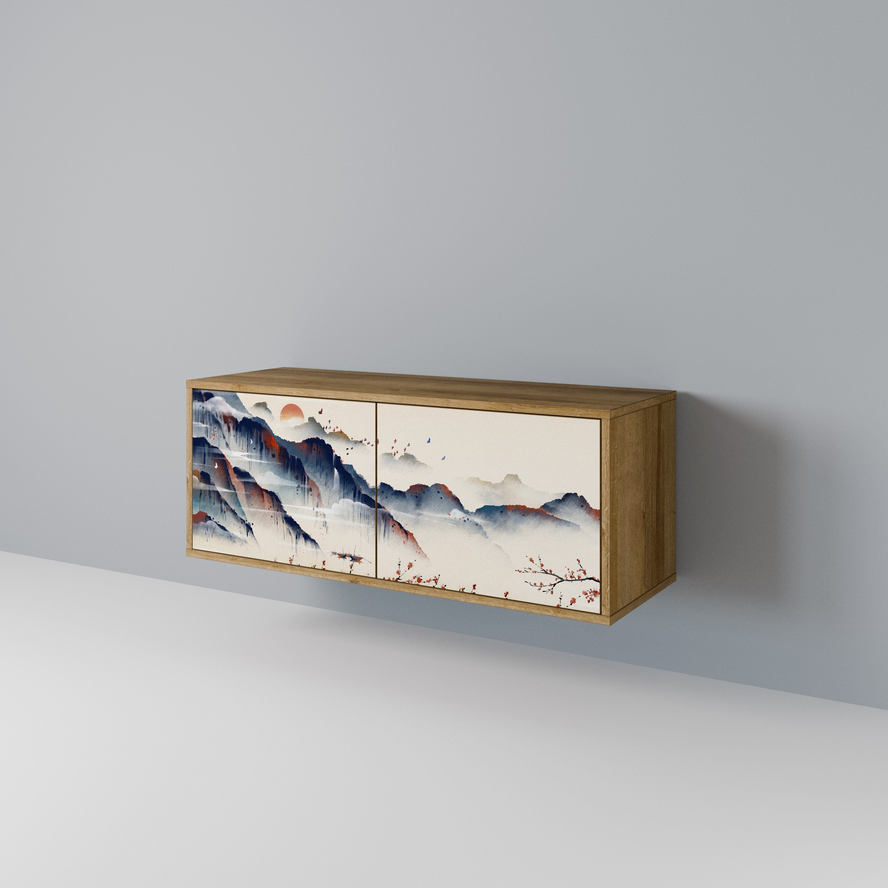 JAPANESE LANDSCAPE Kompaktes 2-türiges TV-Lowboard