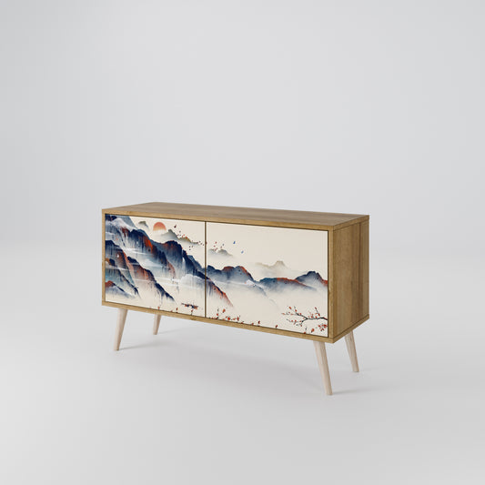 JAPANESE LANDSCAPE Kompaktes 2-türiges TV-Lowboard