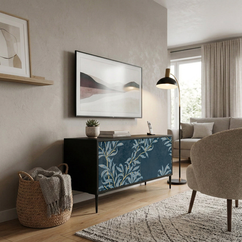 BLUE LEAVES Kompaktes 2-türiges TV-Lowboard