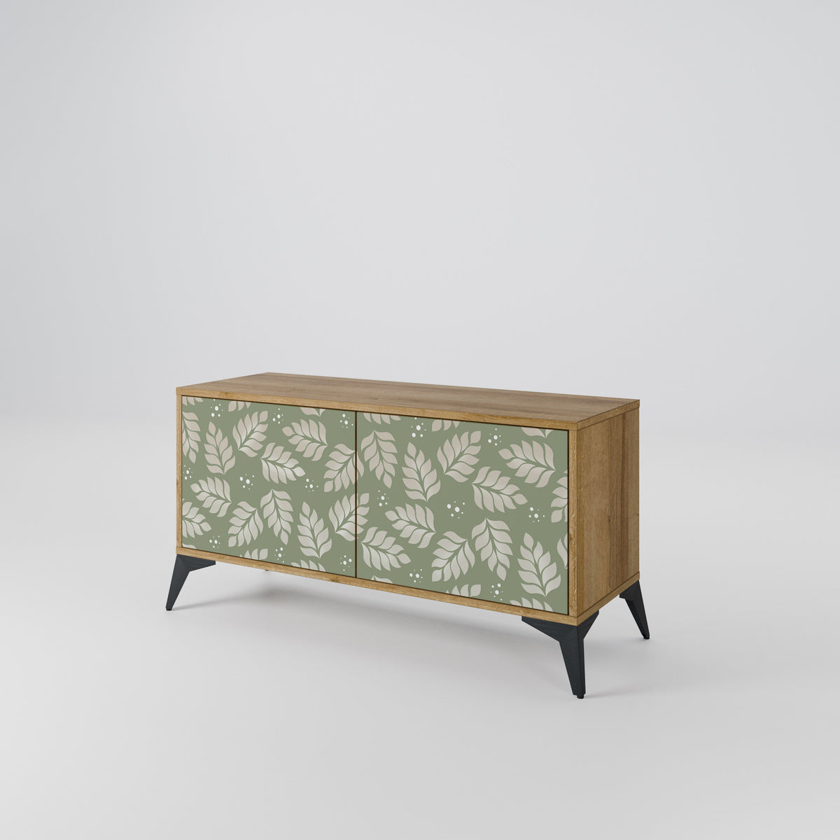 LEAVES ON GREEN Compact 2-Door TV Cabinet