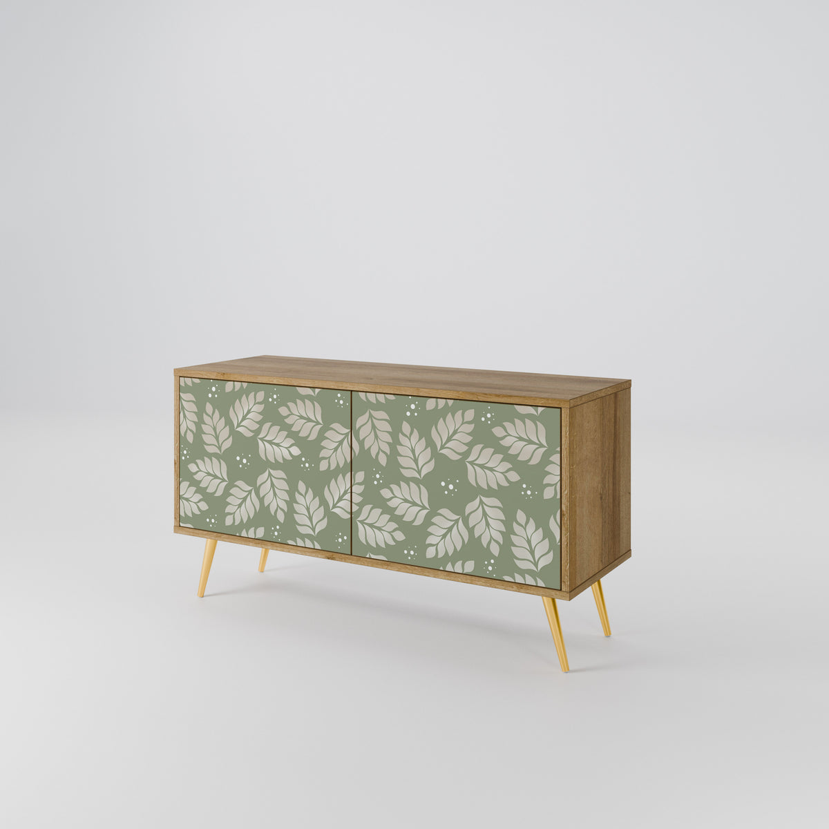 LEAVES ON GREEN Compact 2-Door TV Cabinet