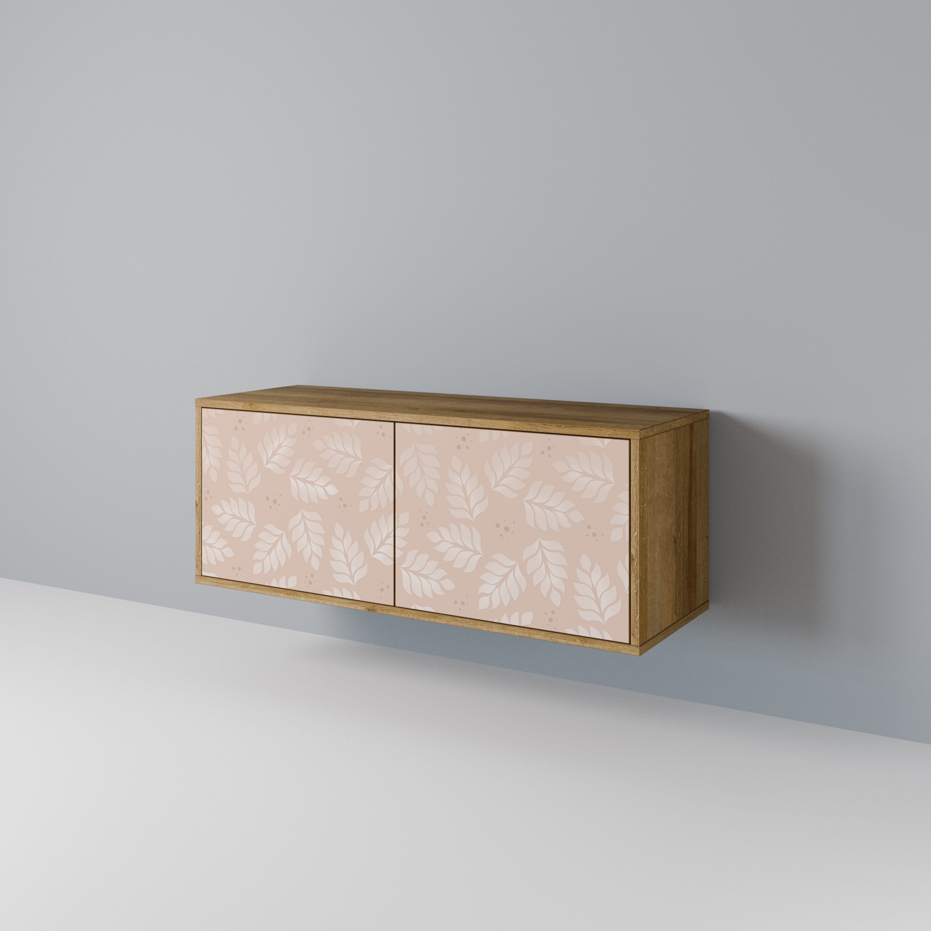 LEAVES ON BEIGE Kompaktes 2-türiges TV-Lowboard