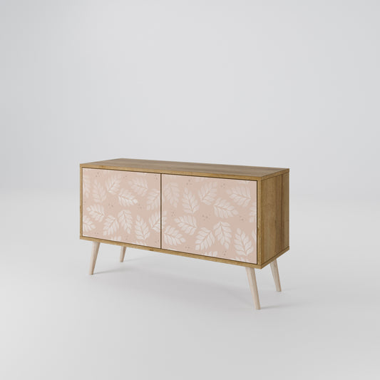 LEAVES ON BEIGE Compact 2-Door TV Cabinet