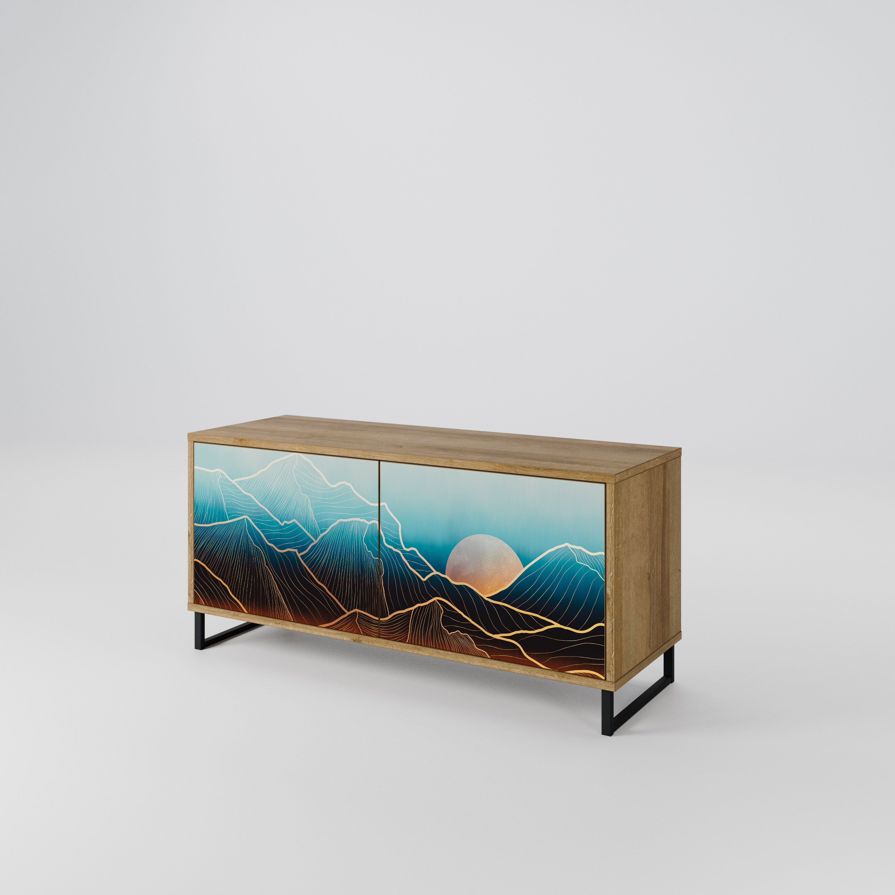 LUNAR SECRETS Kompaktes 2-türiges TV-Lowboard