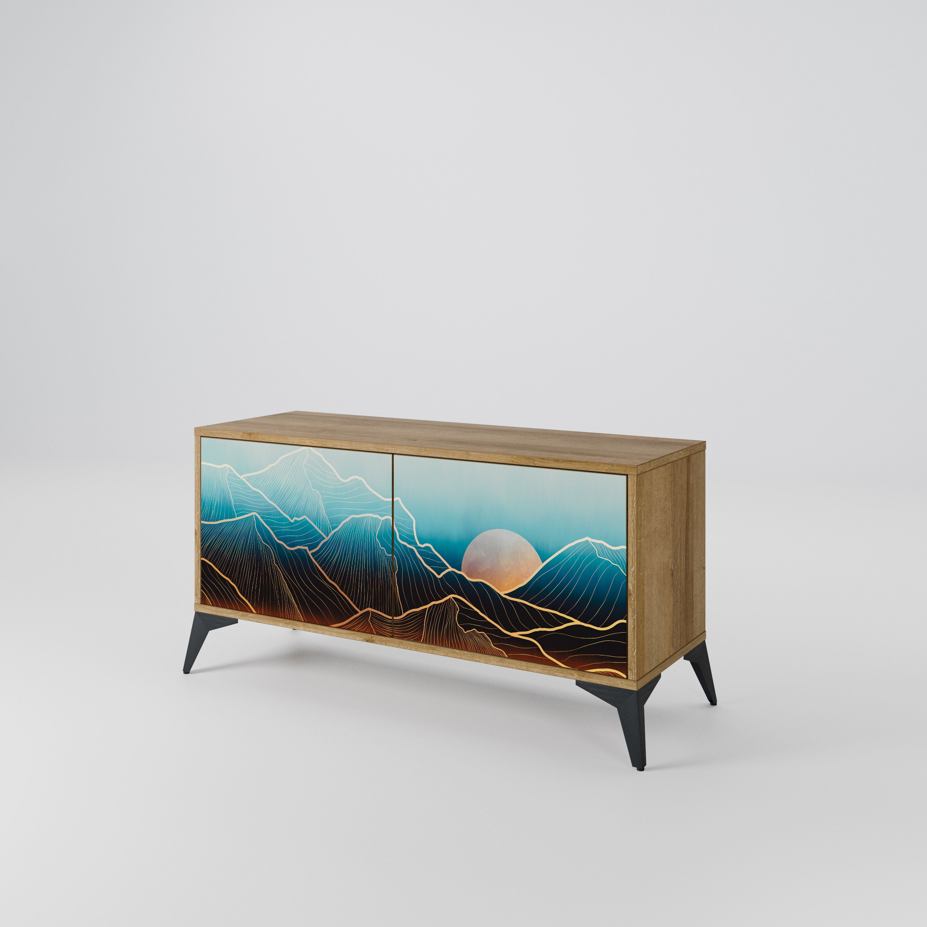 LUNAR SECRETS Kompaktes 2-türiges TV-Lowboard