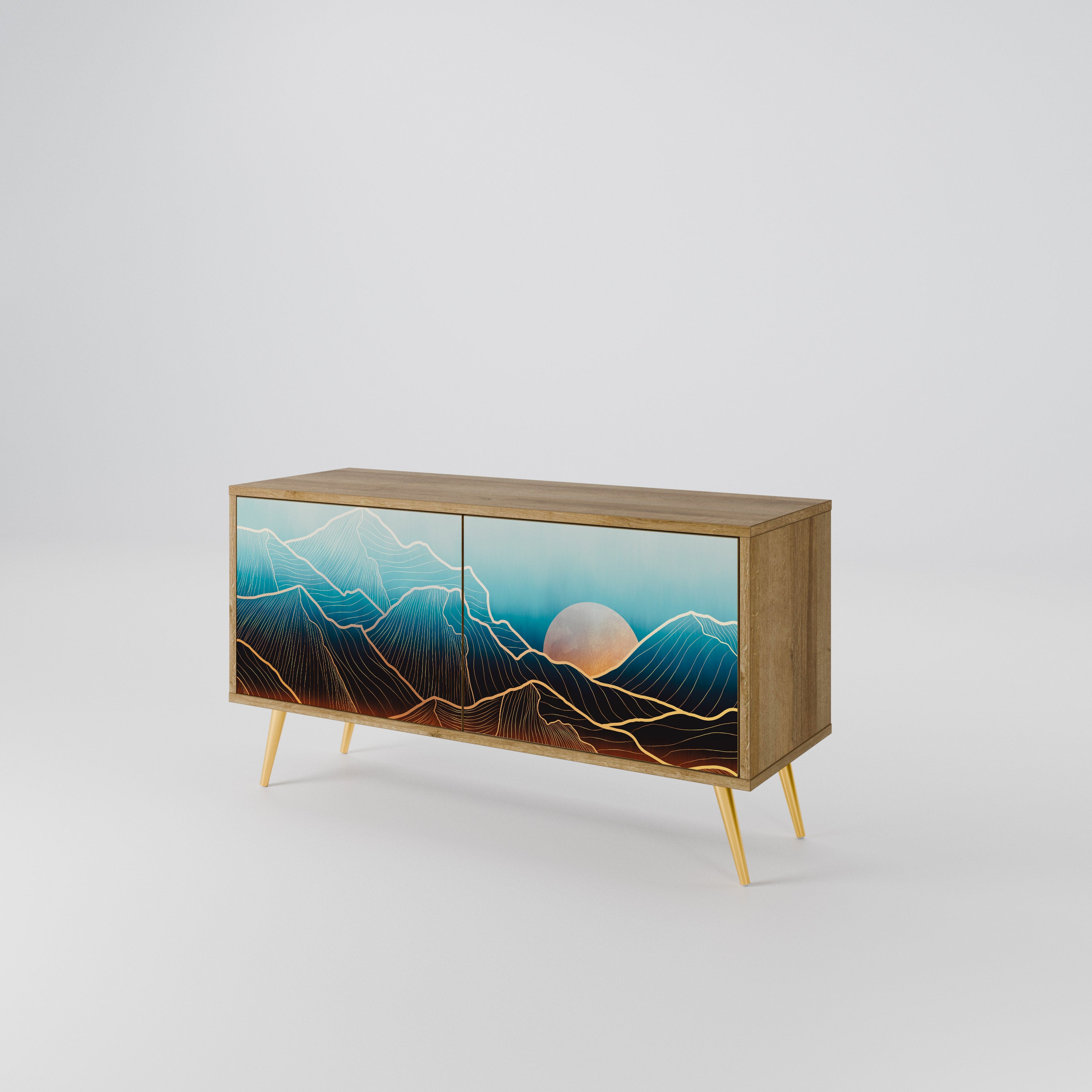 LUNAR SECRETS Kompaktes 2-türiges TV-Lowboard