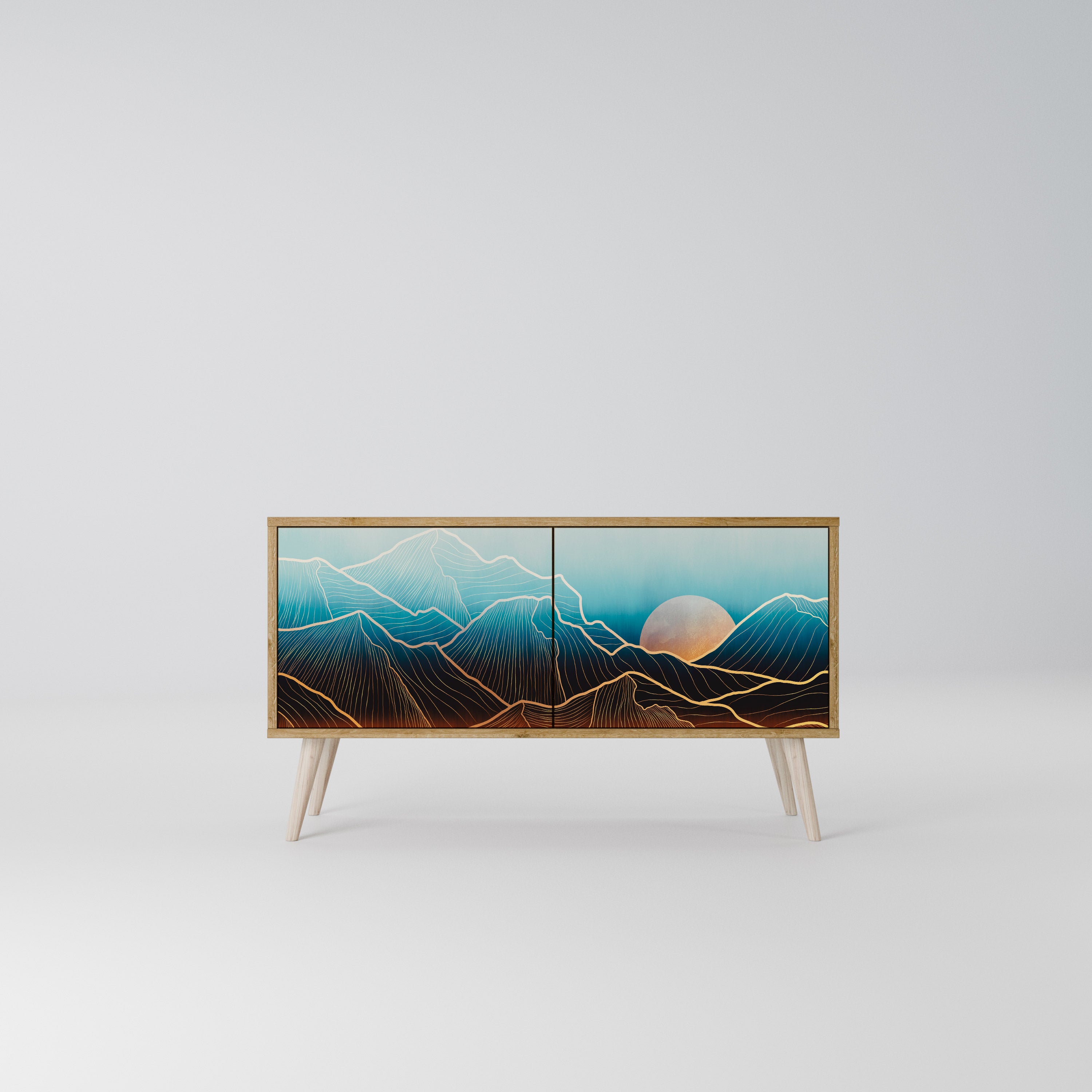 LUNAR SECRETS Kompaktes 2-türiges TV-Lowboard