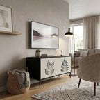 LEAFY STAMPS Compact 2-Door TV Cabinet