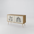 LEAFY STAMPS Compact 2-Door TV Cabinet