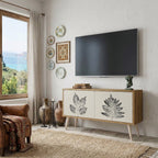 LEAFY STAMPS Compact 2-Door TV Cabinet