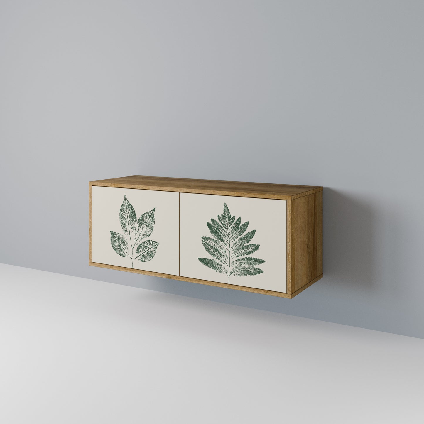 GREEN LEAFY STAMPS Kompaktes 2-türiges TV-Lowboard