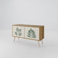 GREEN LEAFY STAMPS Compact 2-Door TV Cabinet