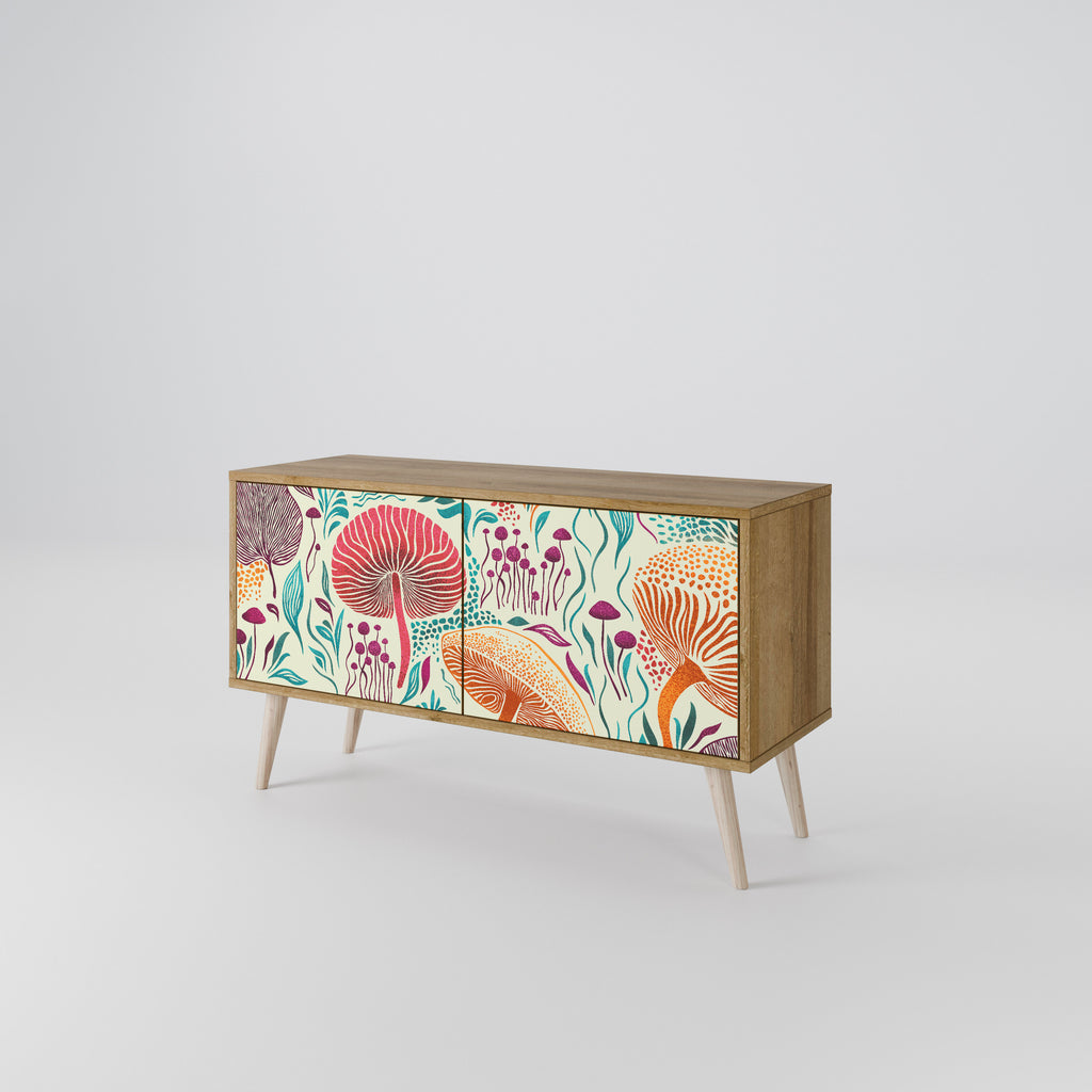 FUNGUS FANTASY Kompaktes 2-türiges TV-Lowboard