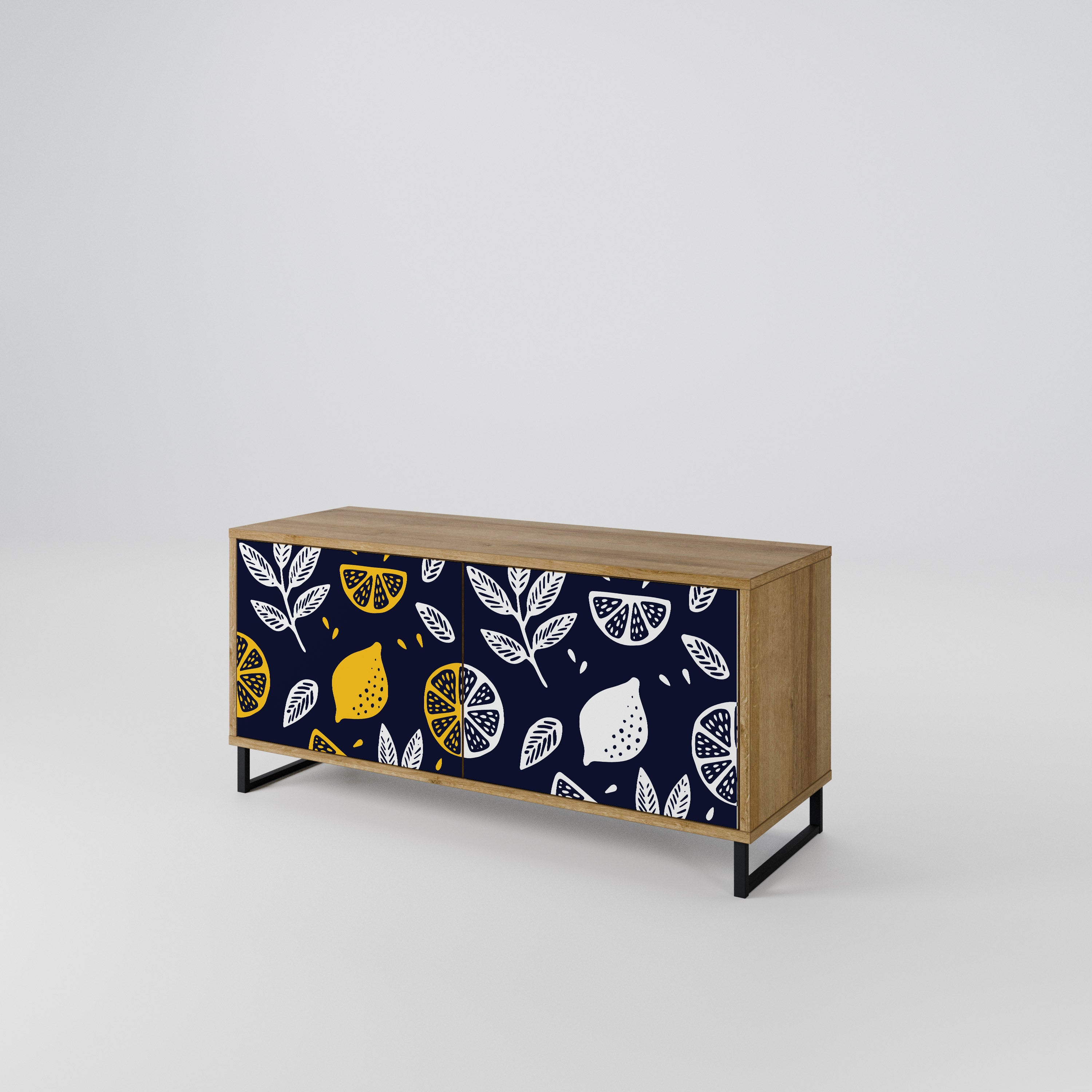 CITRUS BLACK AND WHITE Kompaktes 2-türiges TV-Lowboard