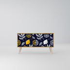 CITRUS BLACK AND WHITE Compact 2-Door TV Cabinet