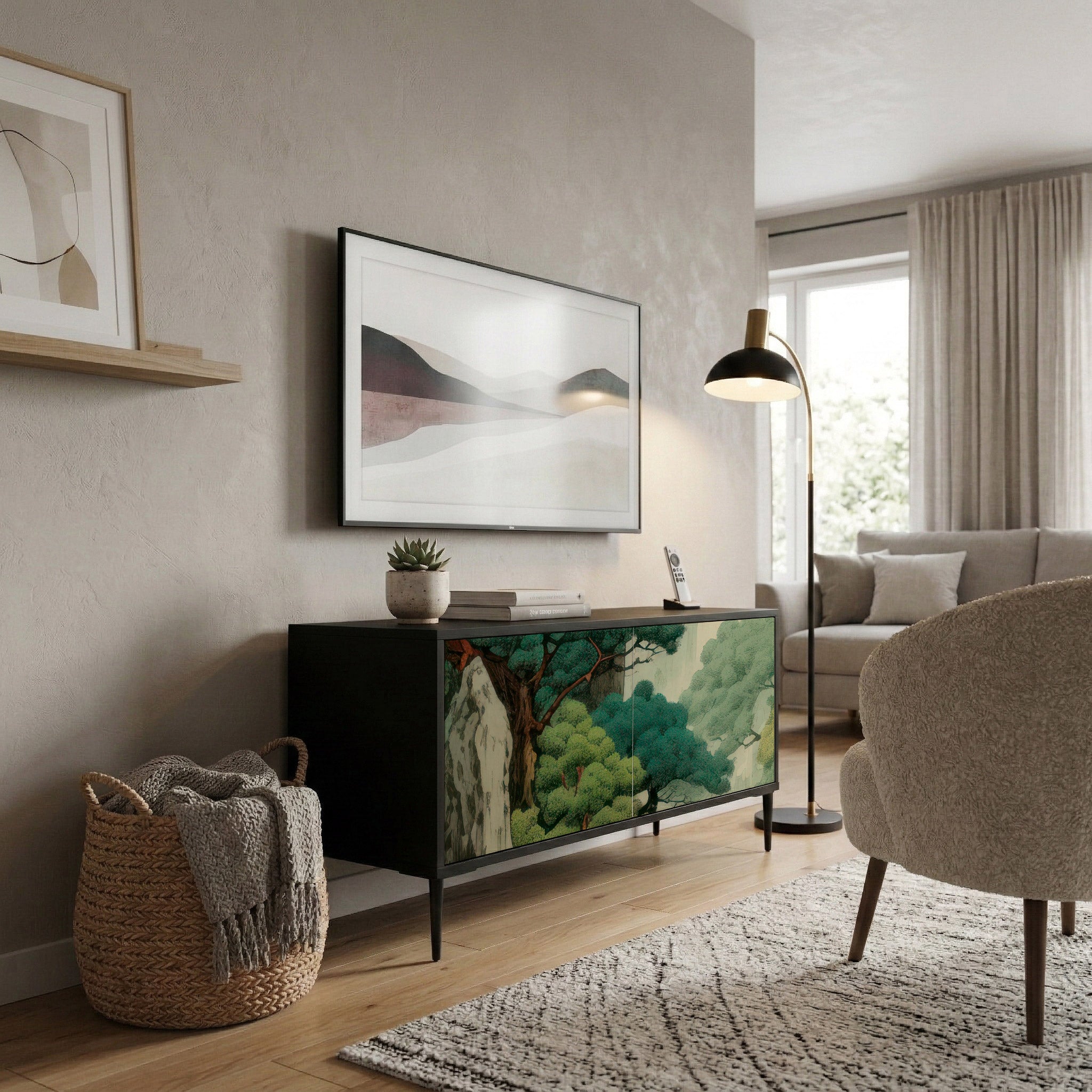 VERDURE ABYSS Compact 2-Door TV Cabinet