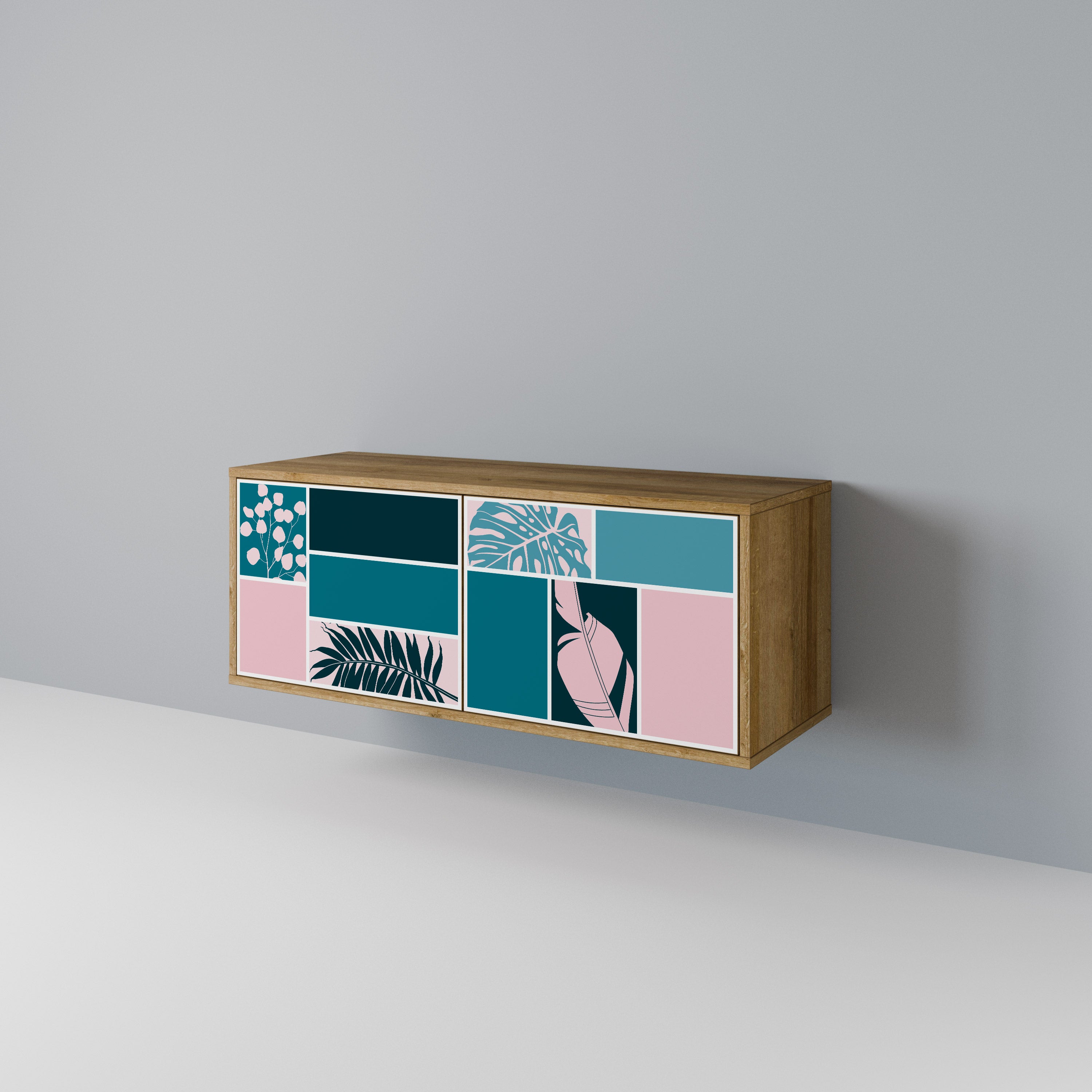 COMBINATION OF SHAPES Compact 2-Door TV Cabinet