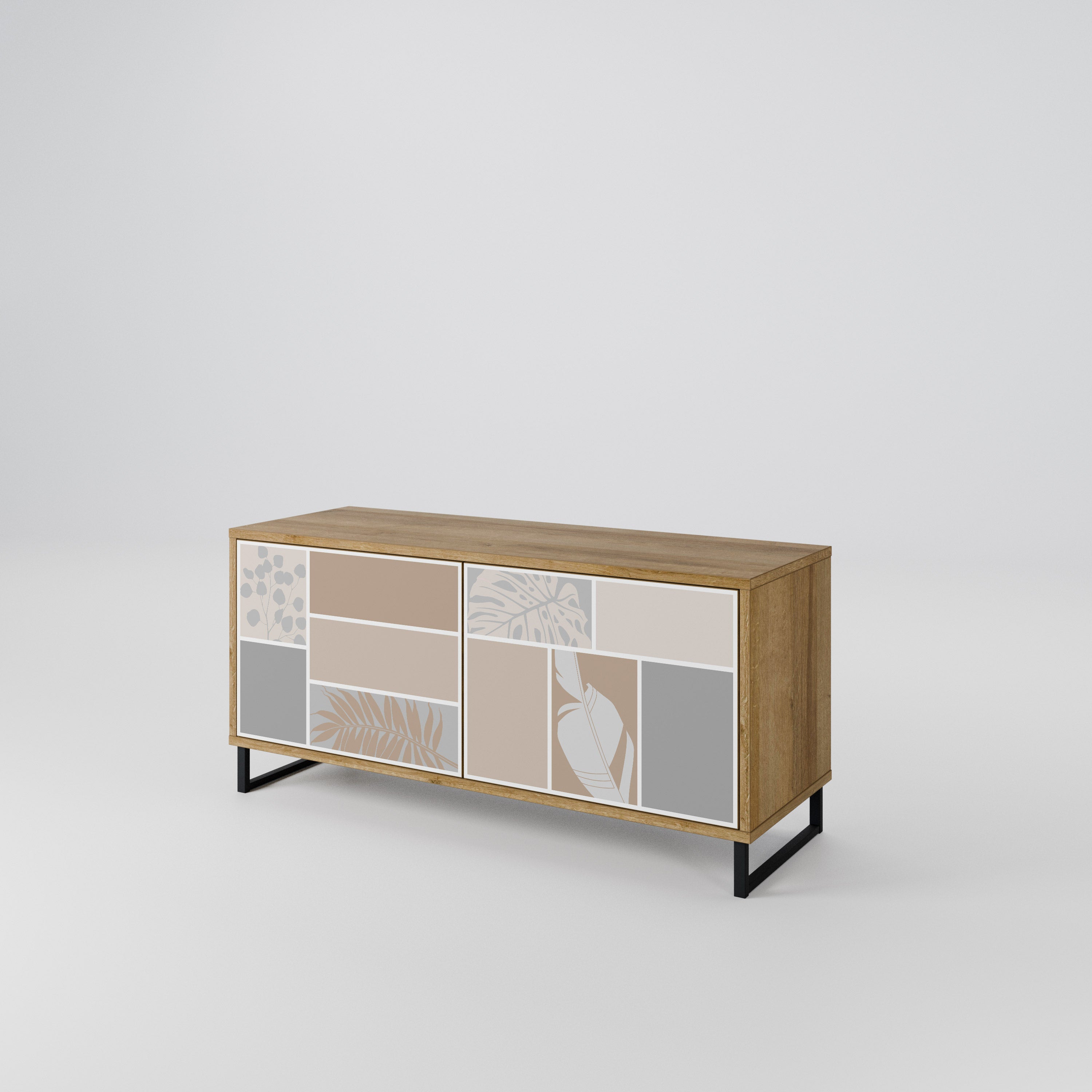 TROPICAL SHAPES Compact 2-Door TV Cabinet