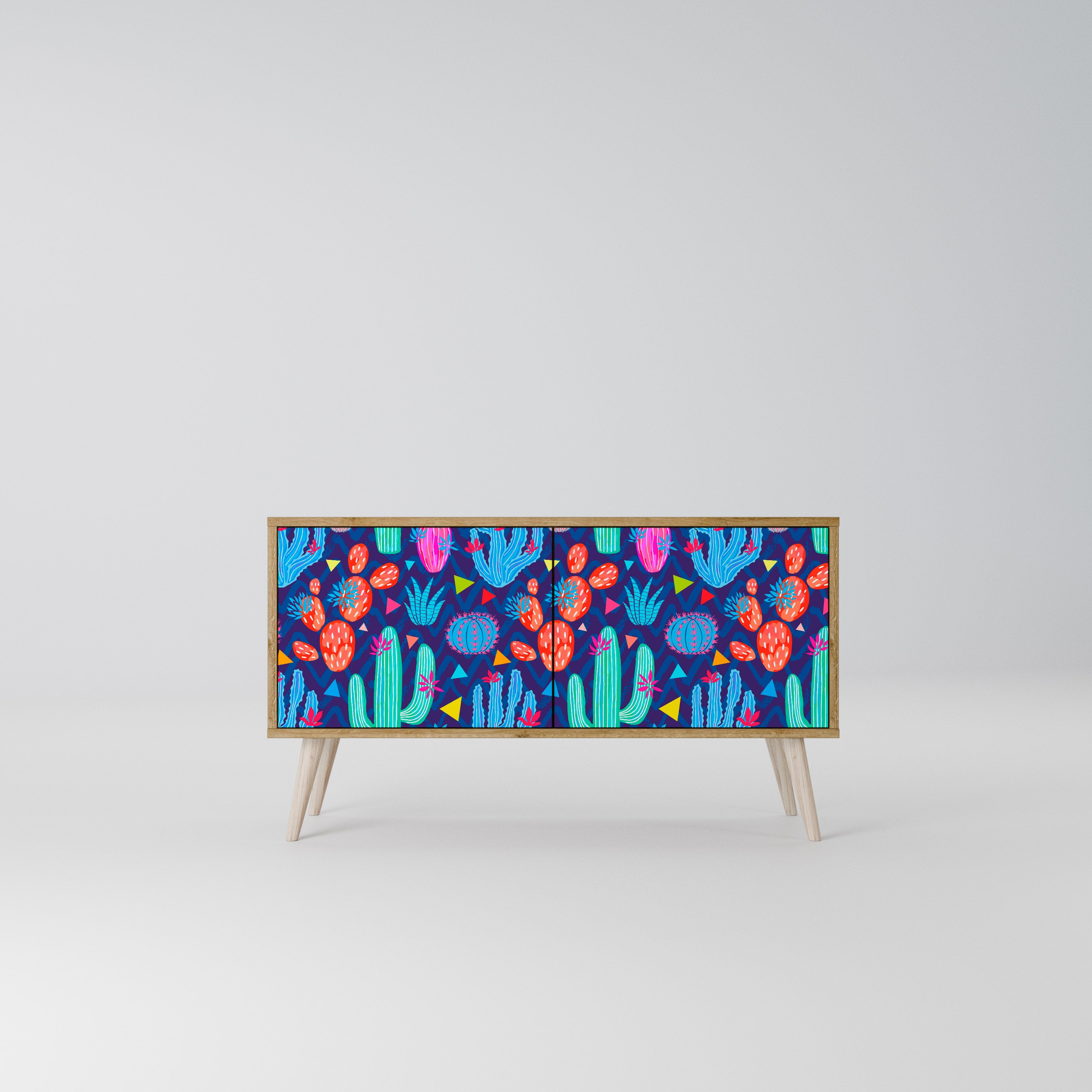 CACTUS VIBES Compact 2-Door TV Cabinet