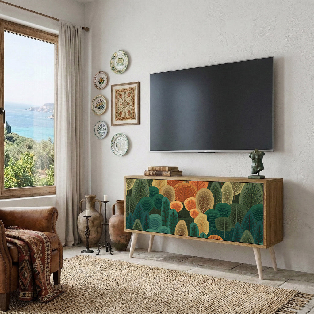 AUTUMN KALEIDOSCOPE Compact 2-Door TV Cabinet