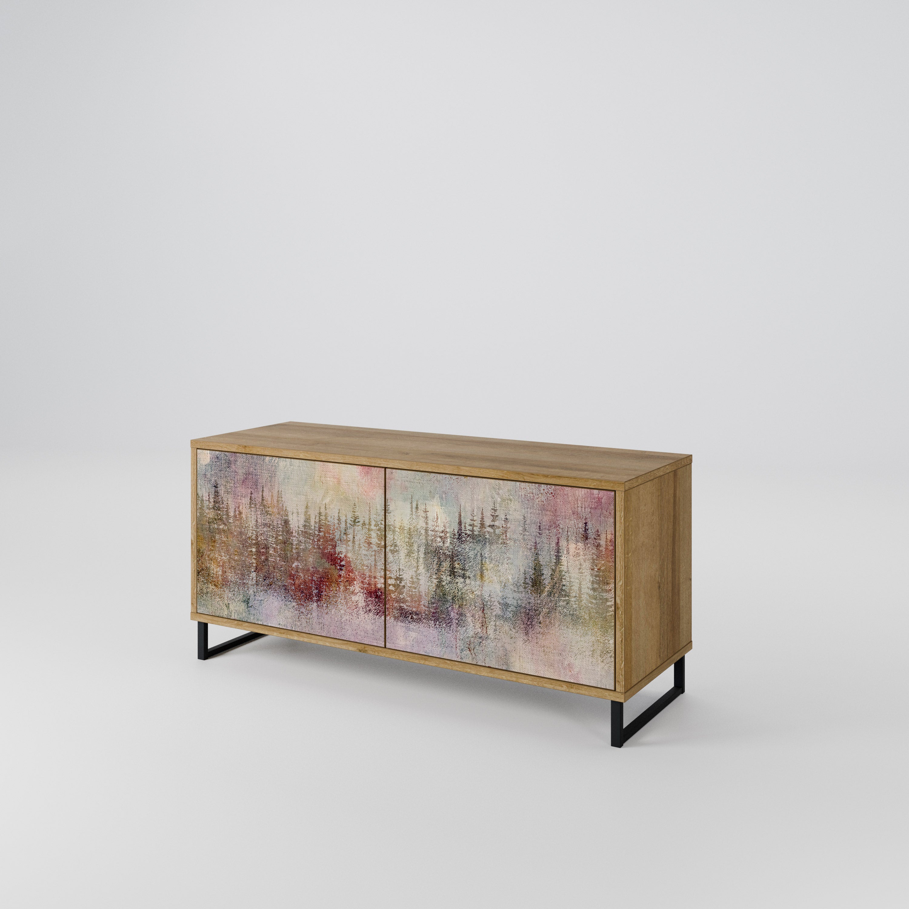 VEILED SUMMIT Compact 2-Door TV Cabinet