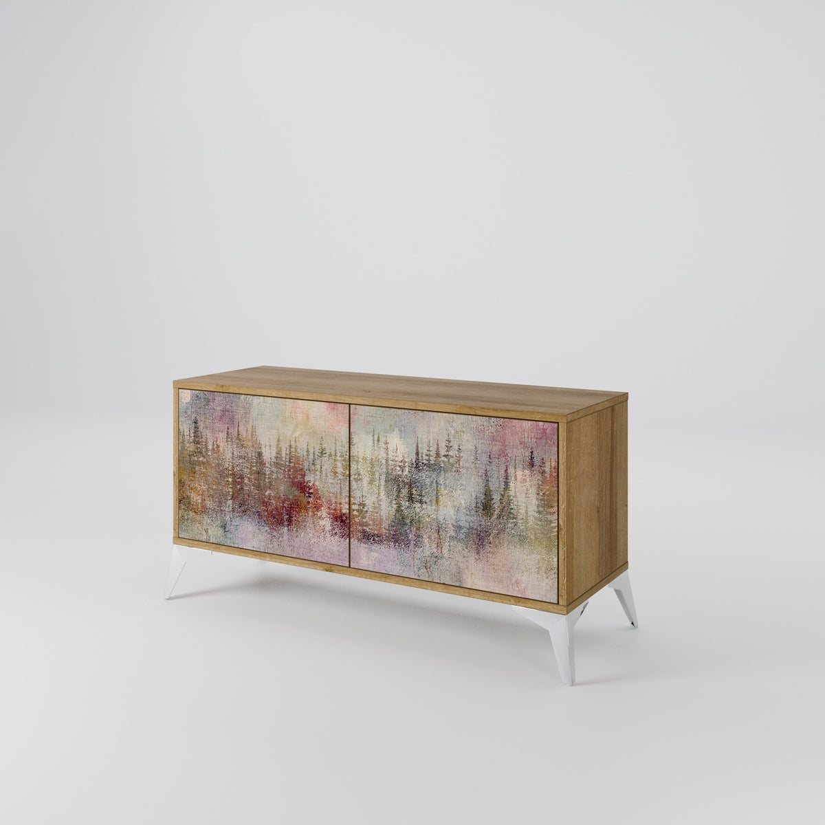 VEILED SUMMIT Compact 2-Door TV Cabinet