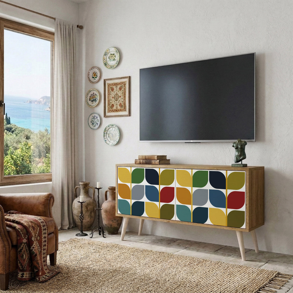 WEIGHTLESS HOURS Compact 2-Door TV Cabinet