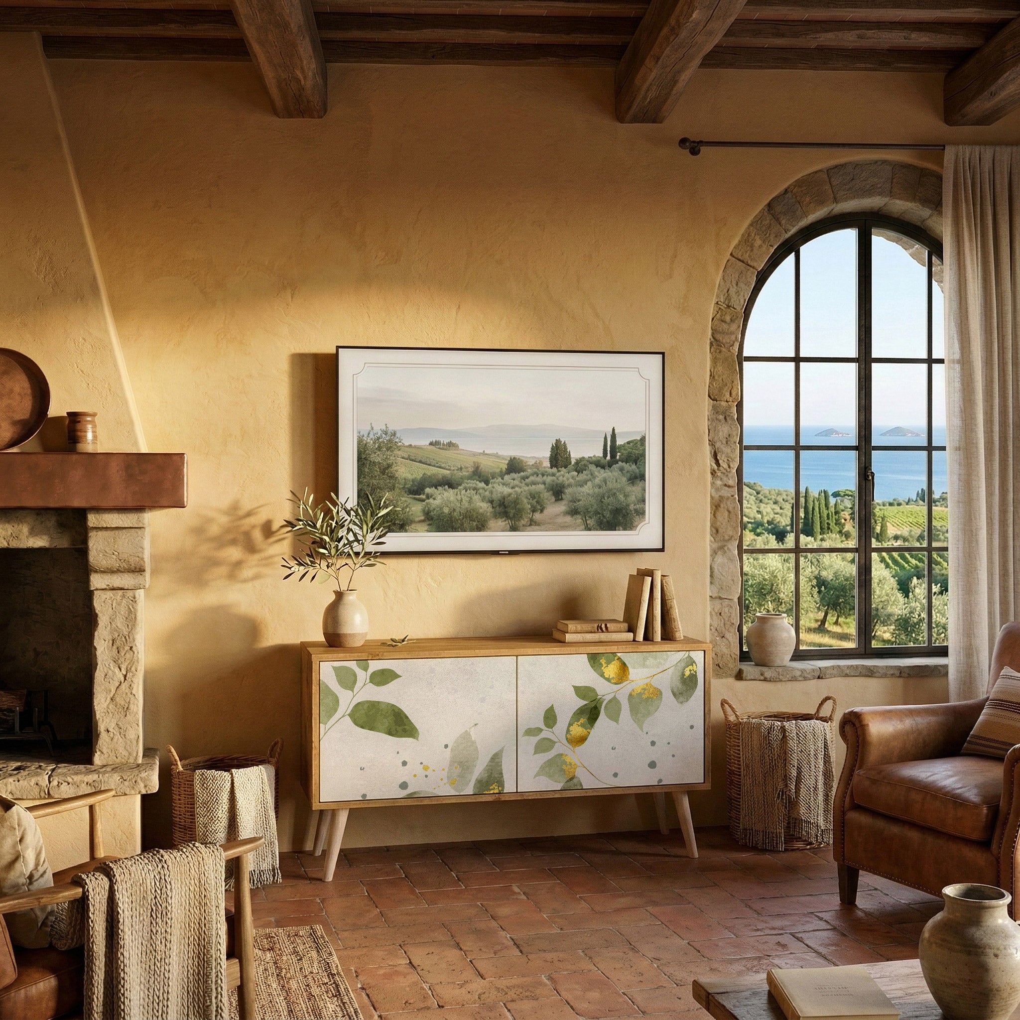 ELEGANT BOTANICS Compact 2-Door TV Cabinet