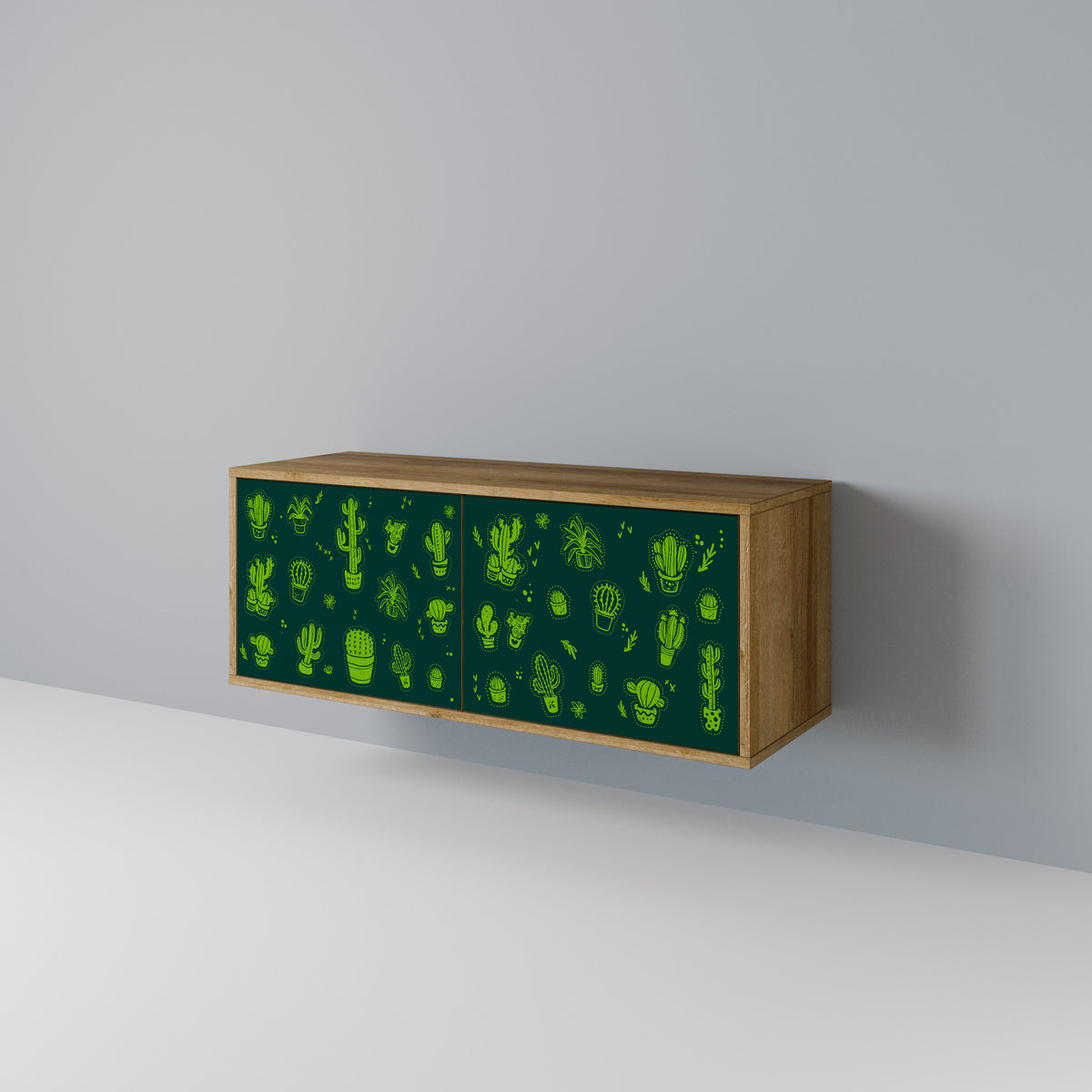 DESERT GREEN Compact 2-Door TV Cabinet