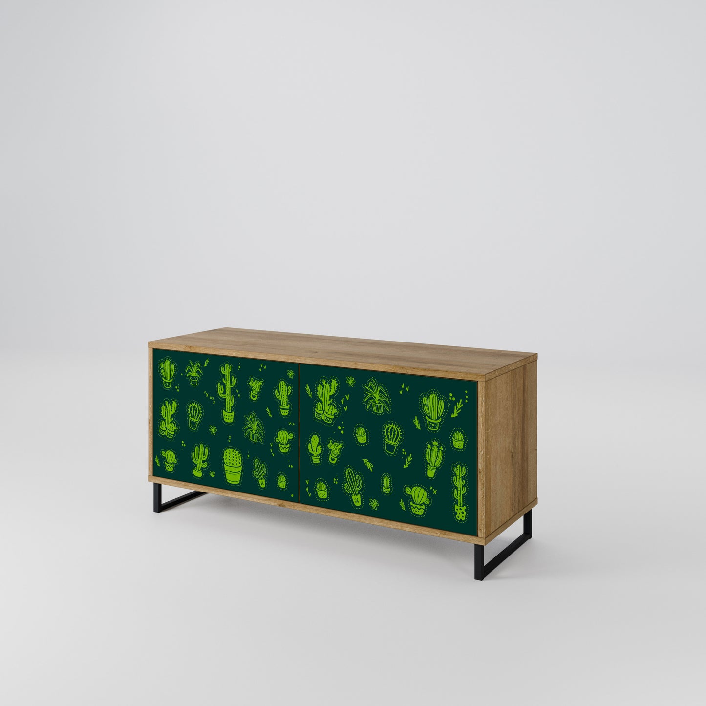 DESERT GREEN Kompaktes 2-türiges TV-Lowboard