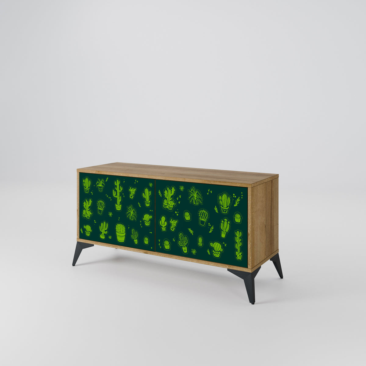 DESERT GREEN Kompaktes 2-türiges TV-Lowboard