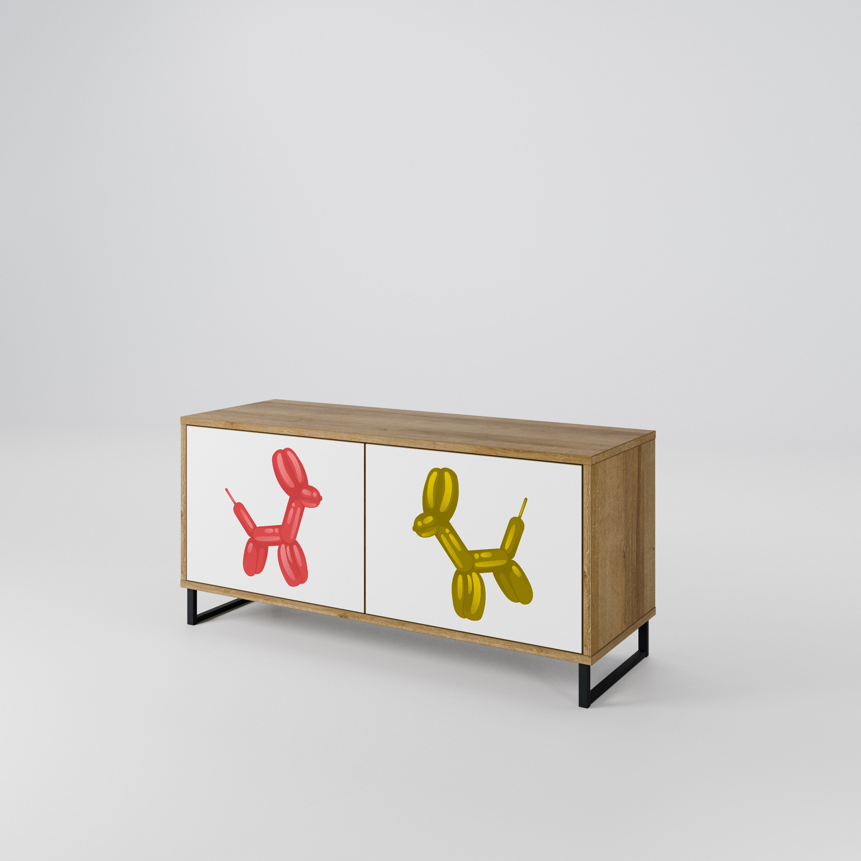 CHILDHOOD MEMORY Compact 2-Door TV Cabinet