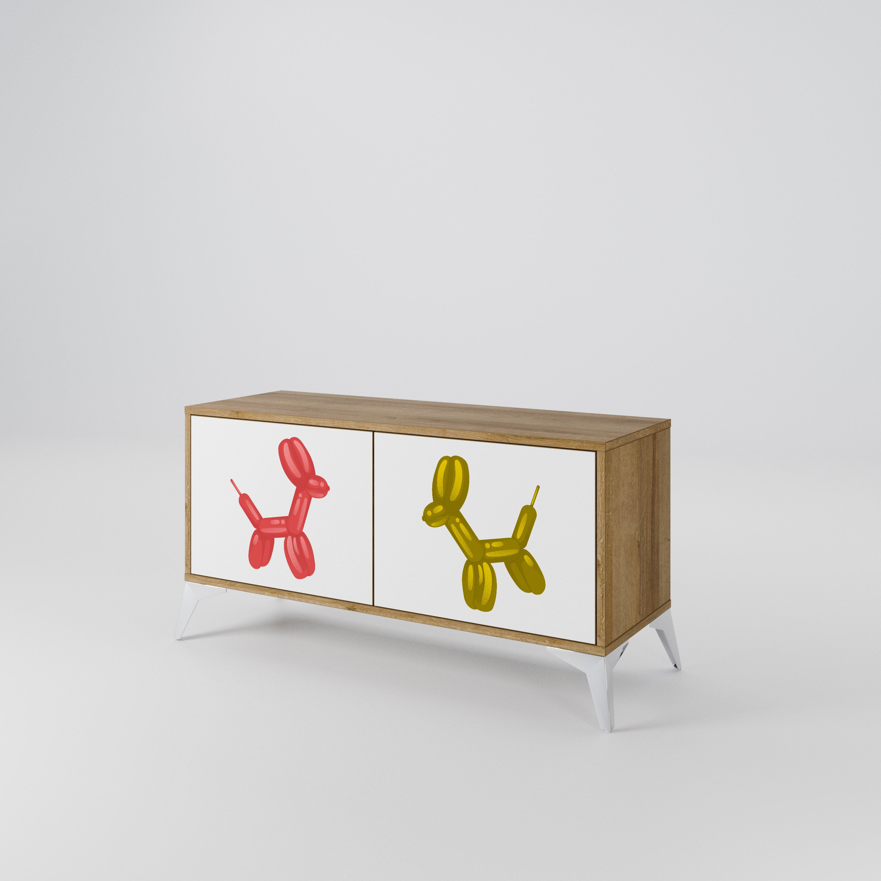 CHILDHOOD MEMORY Compact 2-Door TV Cabinet