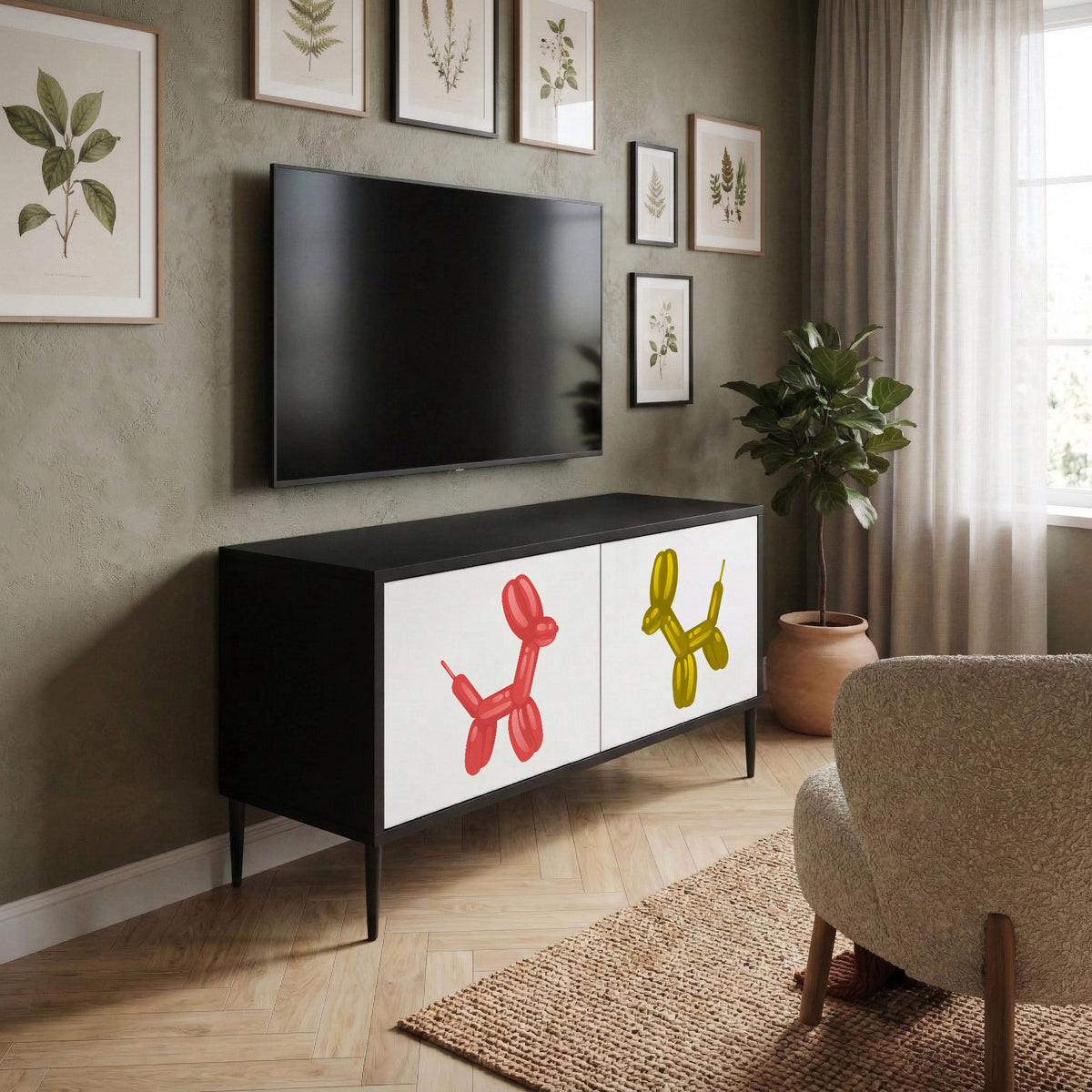 CHILDHOOD MEMORY Kompaktes 2-türiges TV-Lowboard