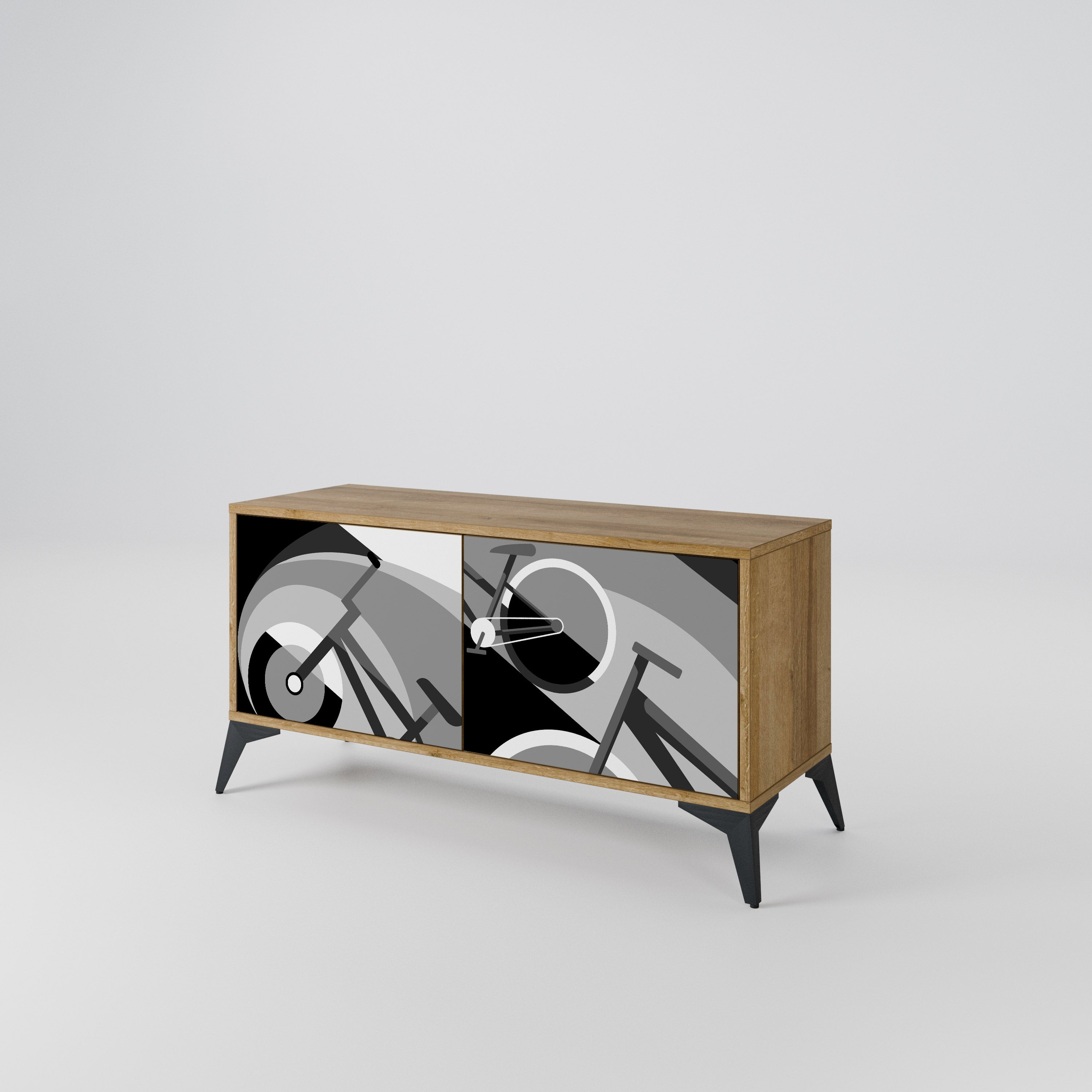 BIKE ENERGY Compact 2-Door TV Cabinet