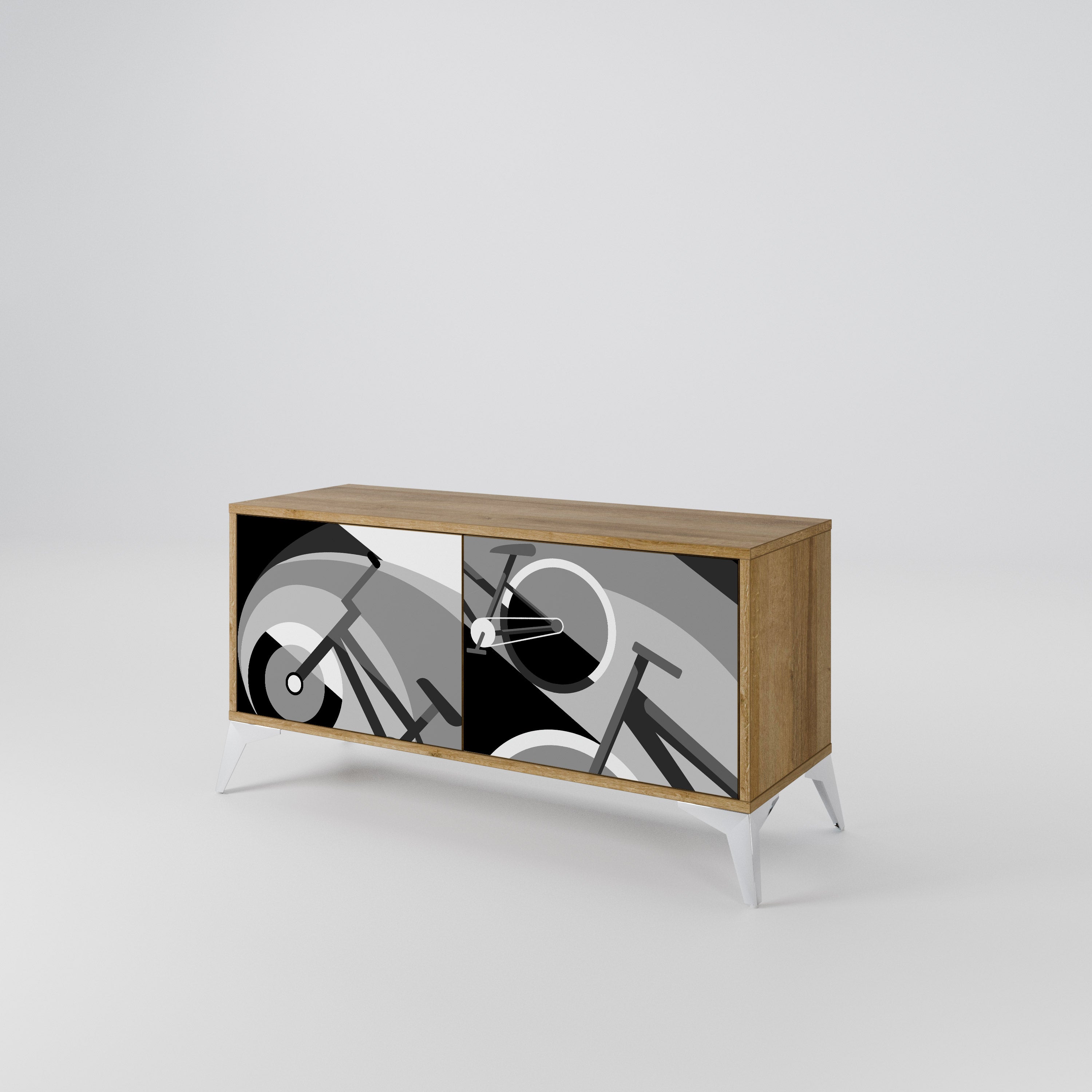 BIKE ENERGY Compact 2-Door TV Cabinet