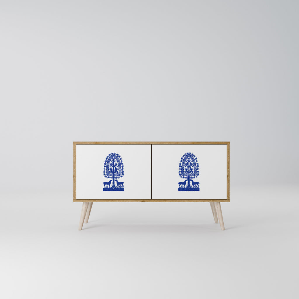 POLISH FOLK ART Kompaktes 2-türiges TV-Lowboard