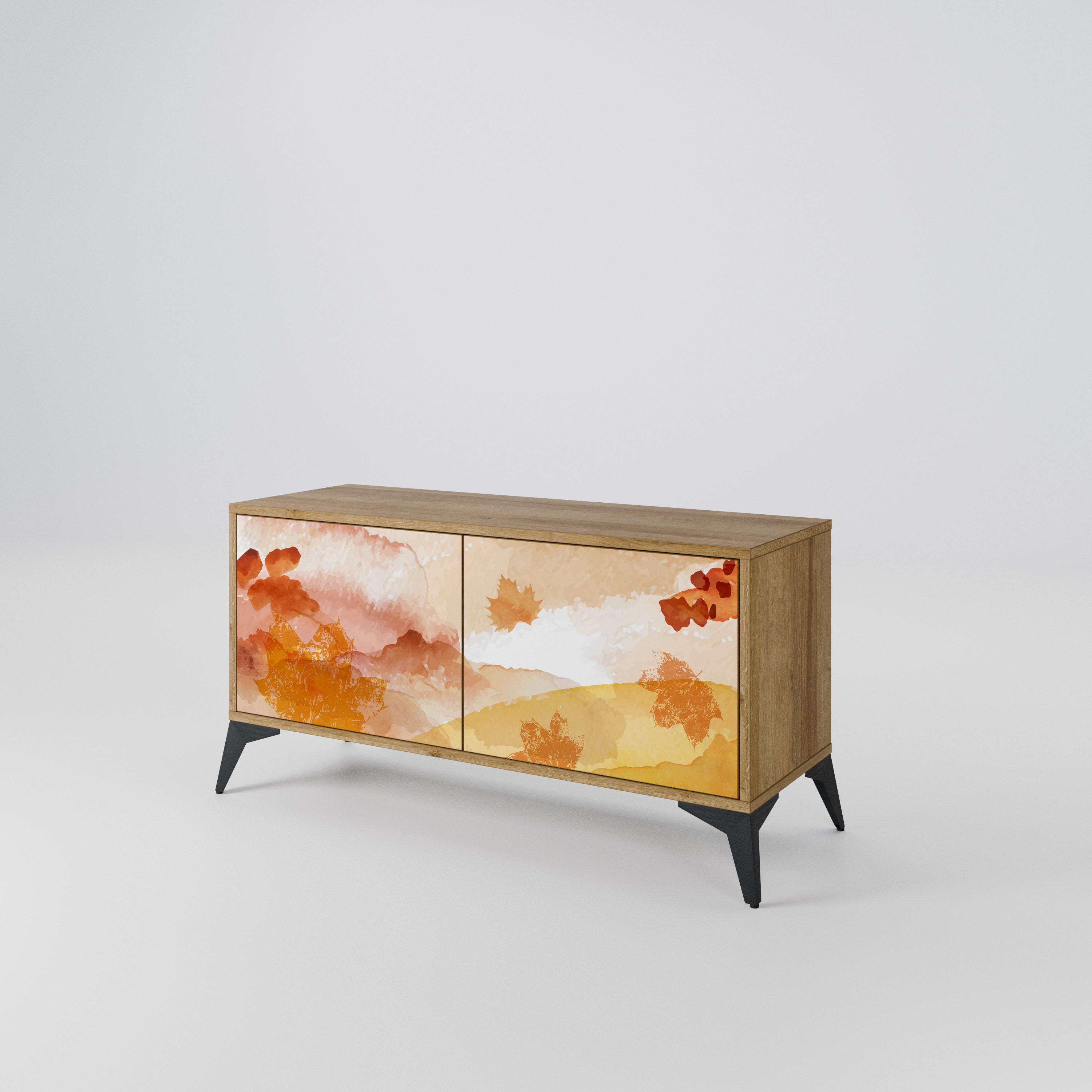 TRACES OF AUTUMN Compact 2-Door TV Cabinet