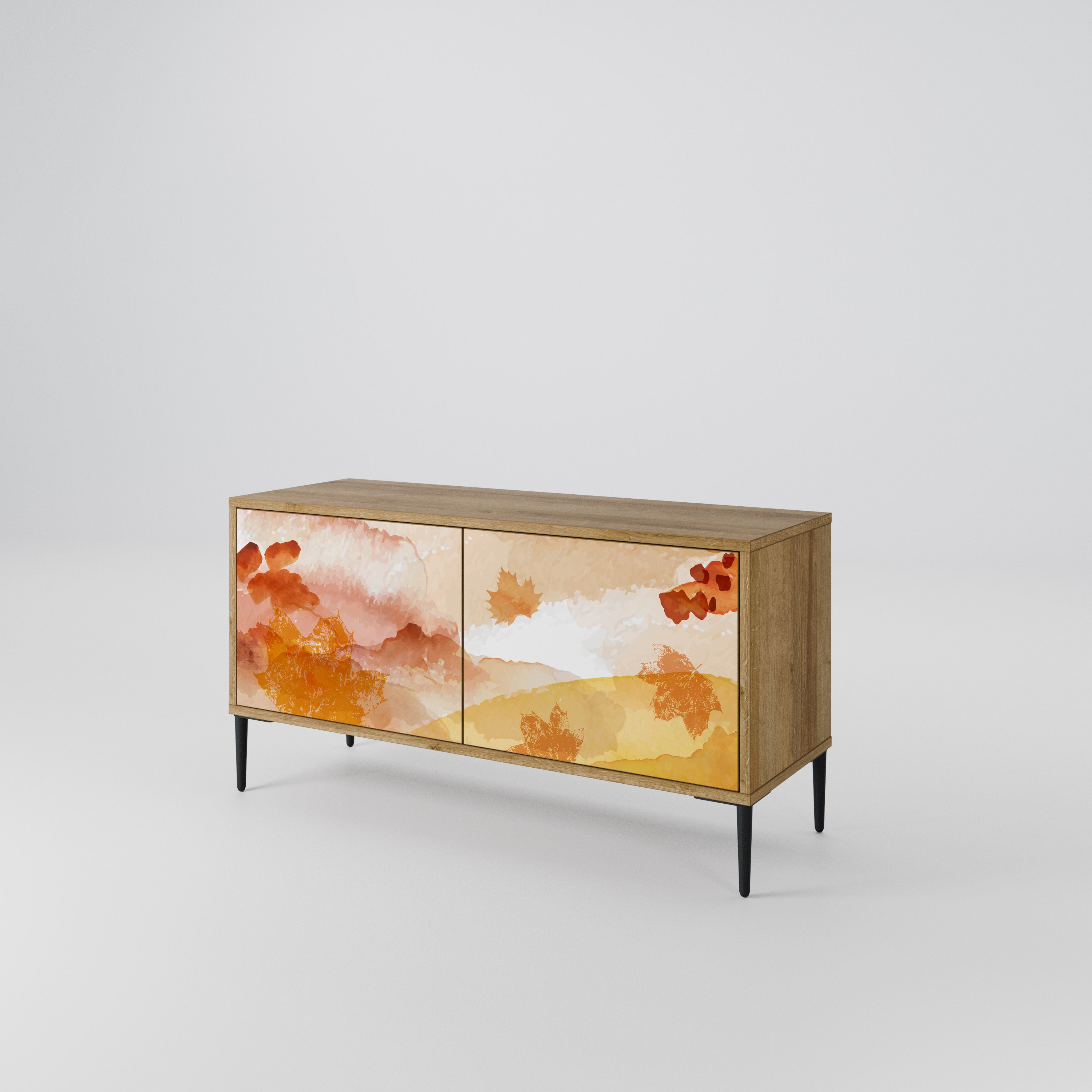 TRACES OF AUTUMN Compact 2-Door TV Cabinet