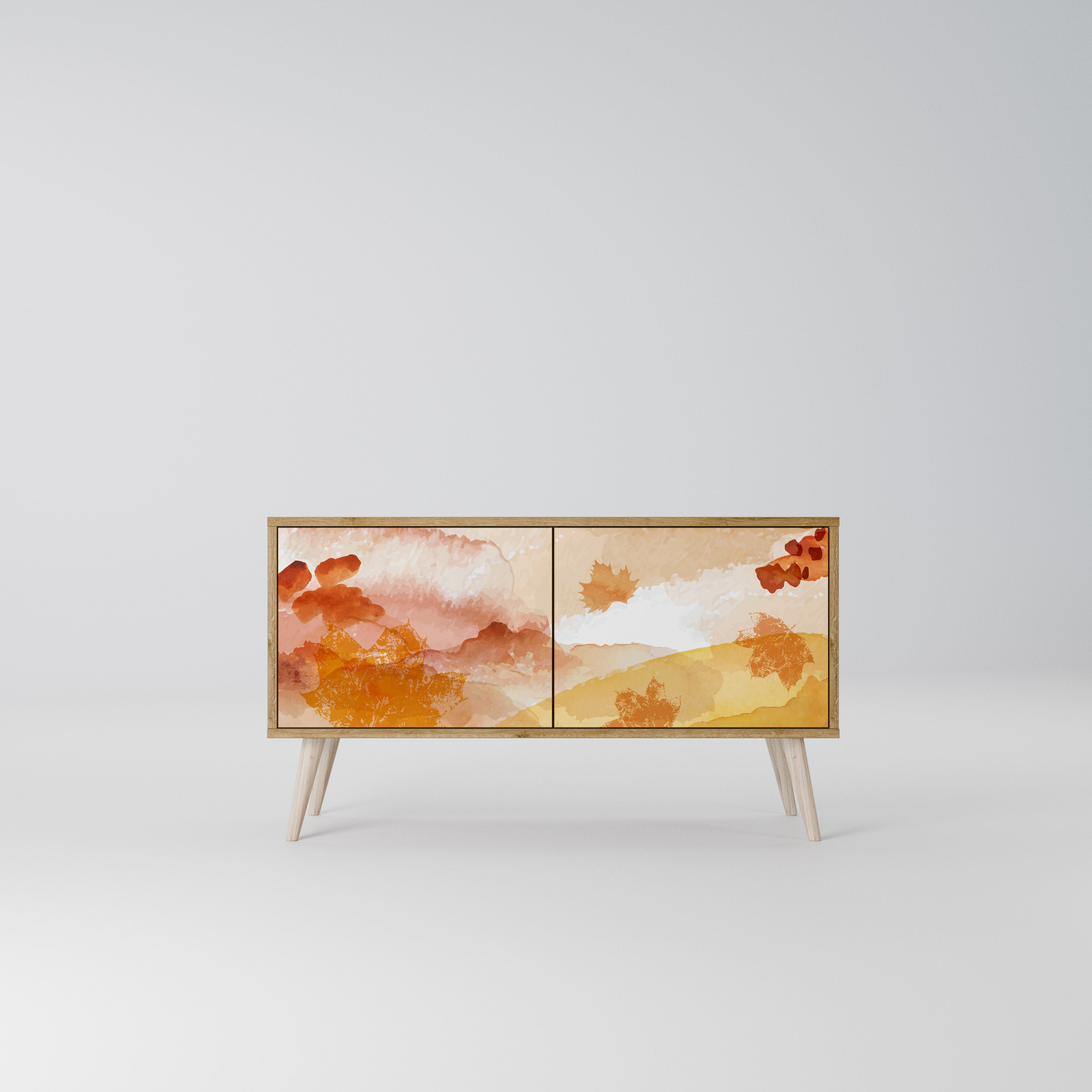 TRACES OF AUTUMN Compact 2-Door TV Cabinet