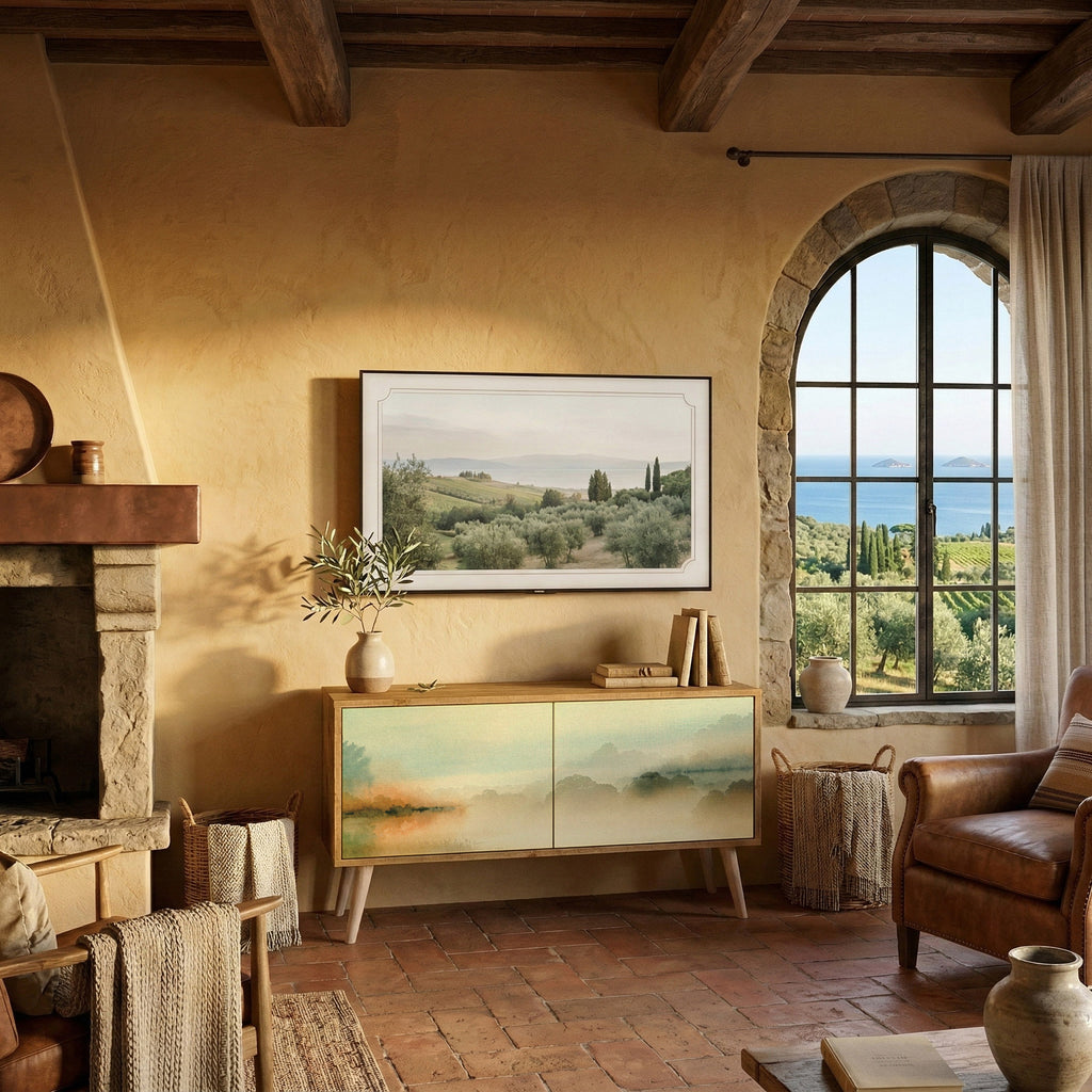 MORNING BY THE LAKE Kompaktes 2-türiges TV-Lowboard