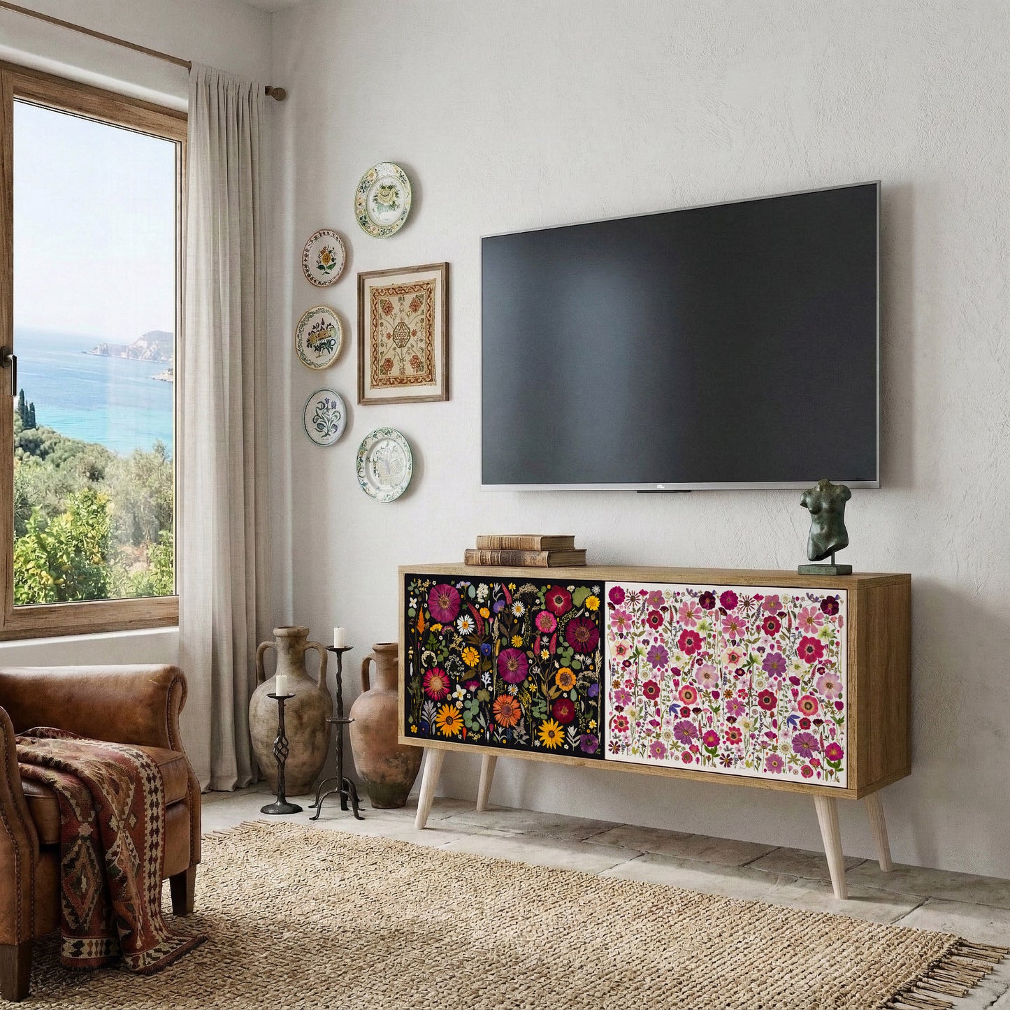 DAYNITE GARDEN Kompakter 2-türiger TV-Schrank