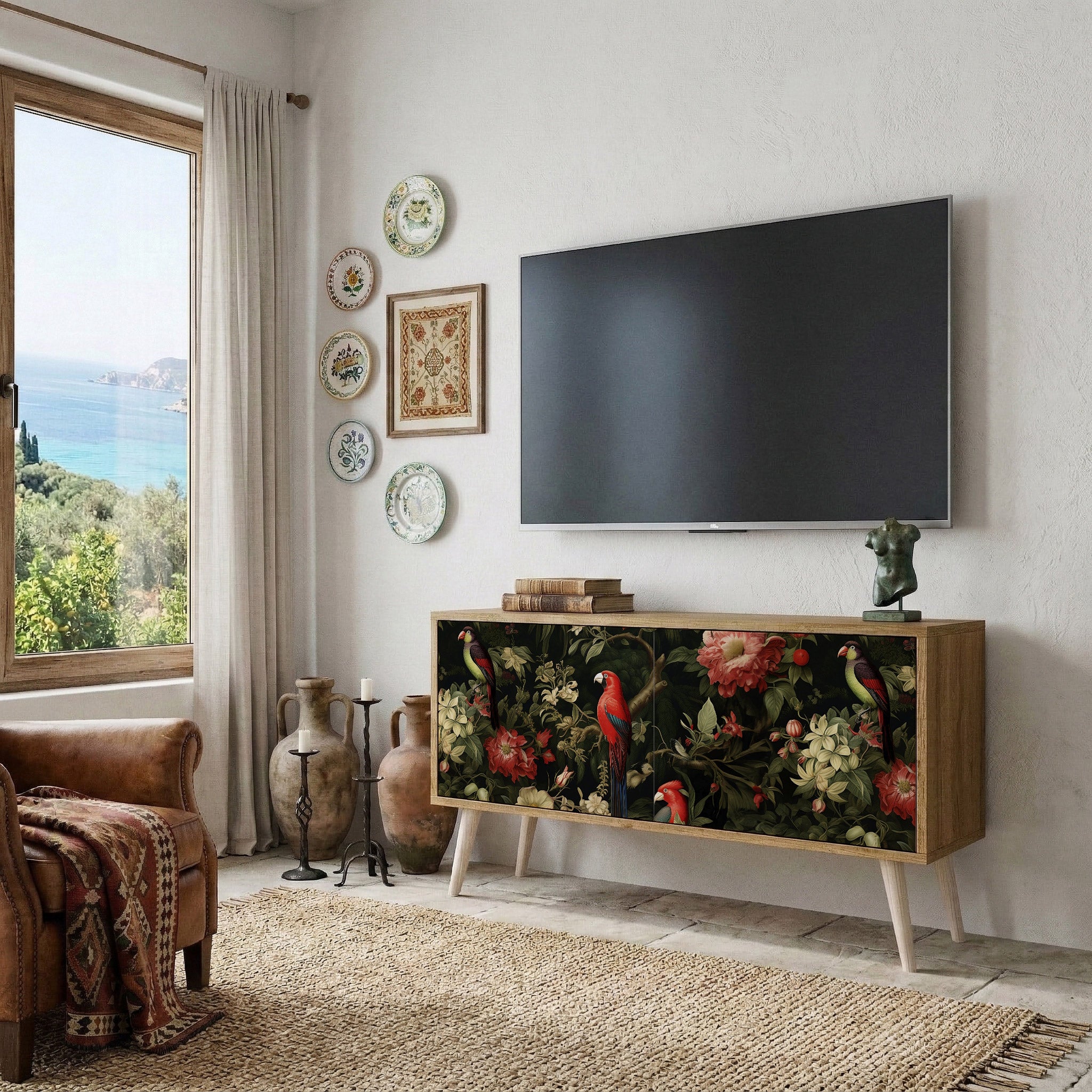 FLORAL FANTASIA Compact 2-Door TV Cabinet