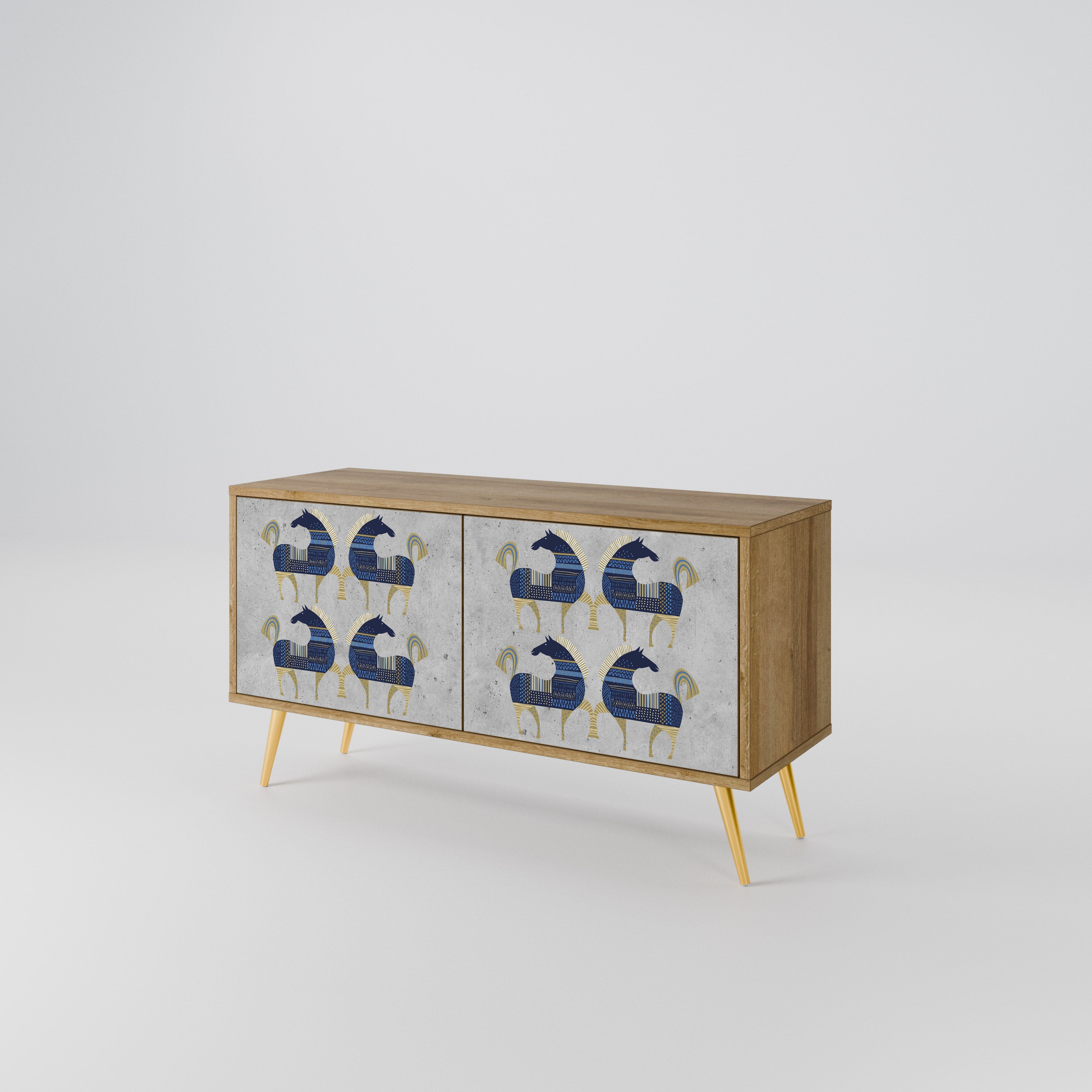 MAJESTIC STEED Compact 2-Door TV Cabinet