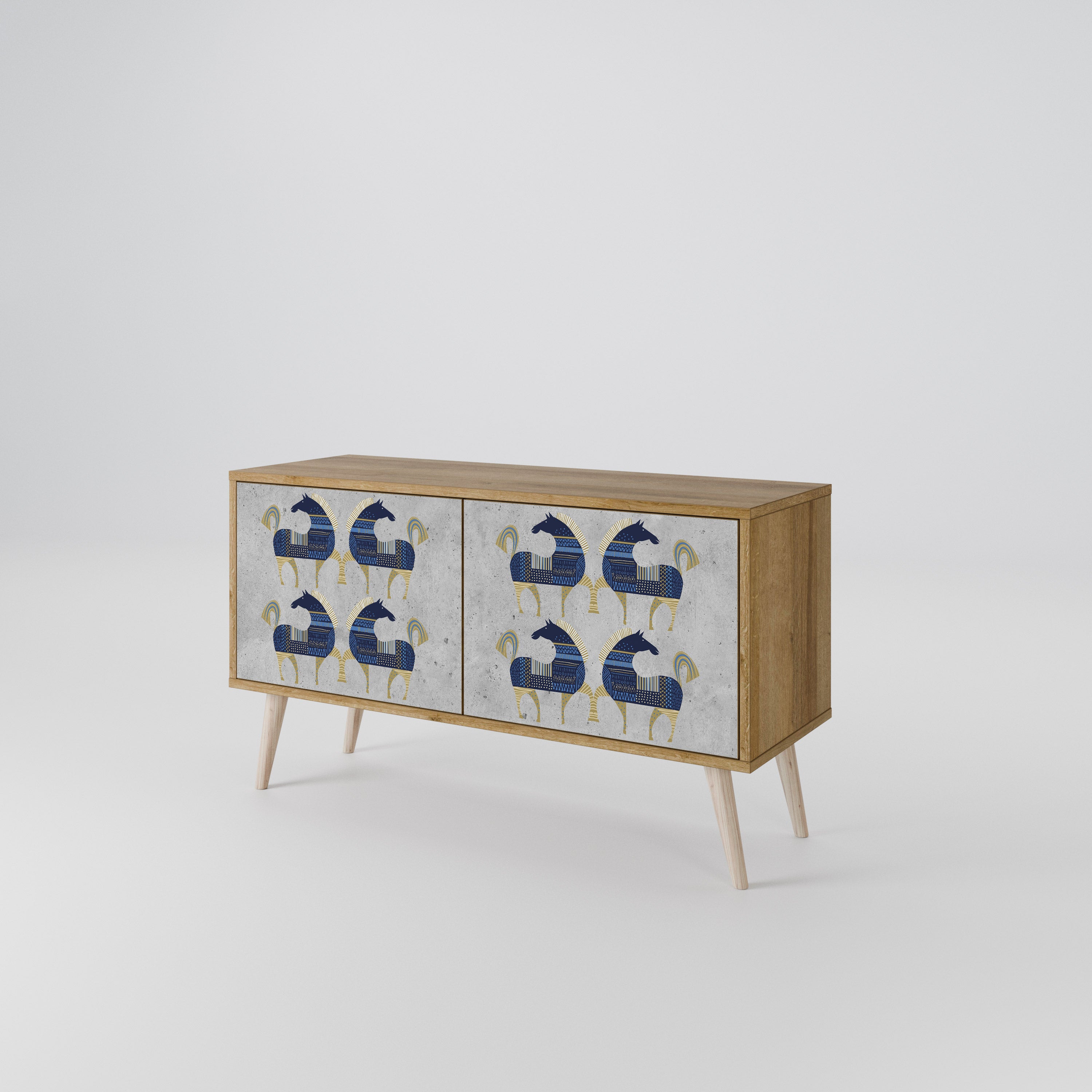 MAJESTIC STEED Compact 2-Door TV Cabinet