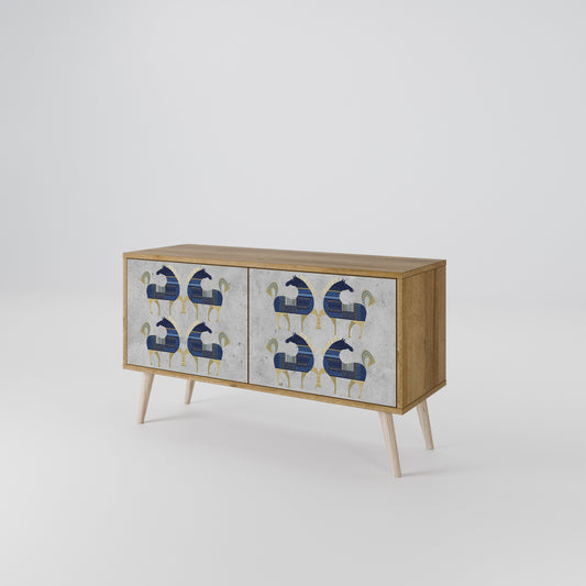MAJESTIC STEED Compact 2-Door TV Cabinet