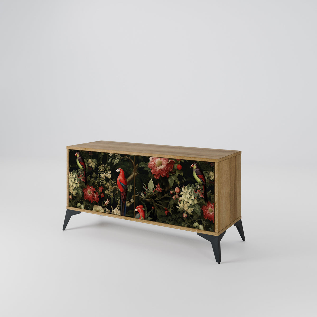 AVIAN GREENERY Compact 2-Door TV Cabinet