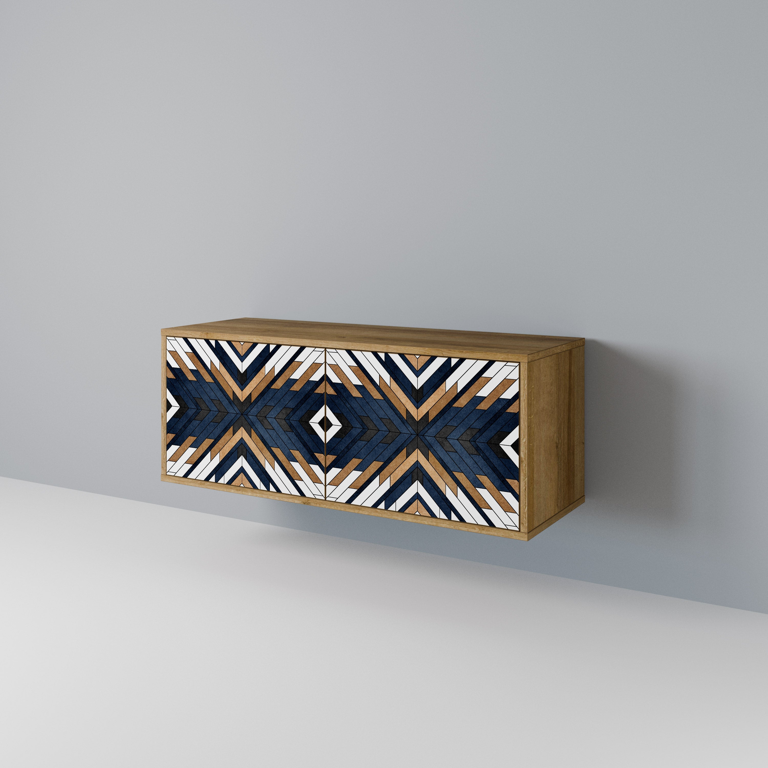 ARTFUL GEOMETRY Compact 2-Door TV Cabinet