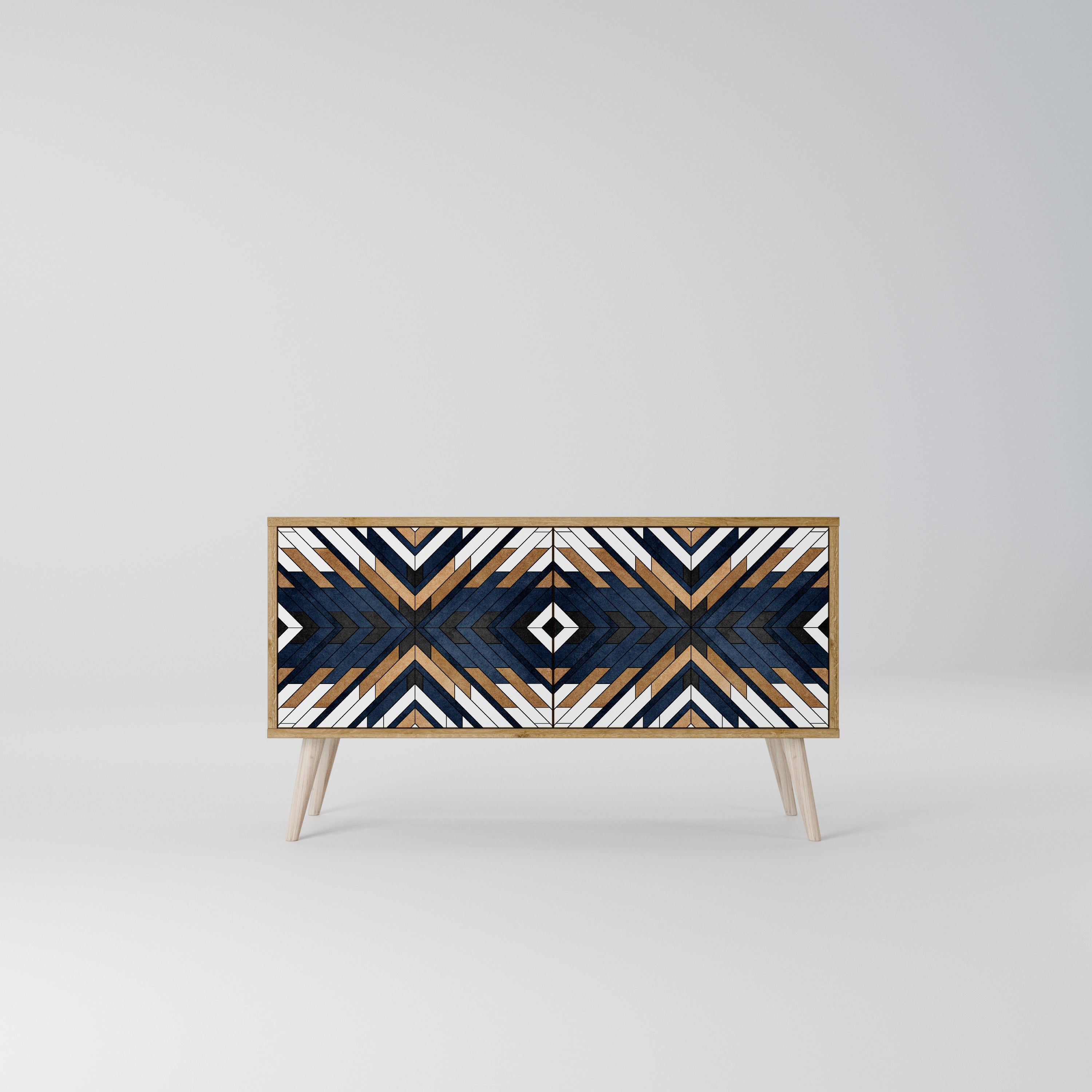 ARTFUL GEOMETRY Compact 2-Door TV Cabinet