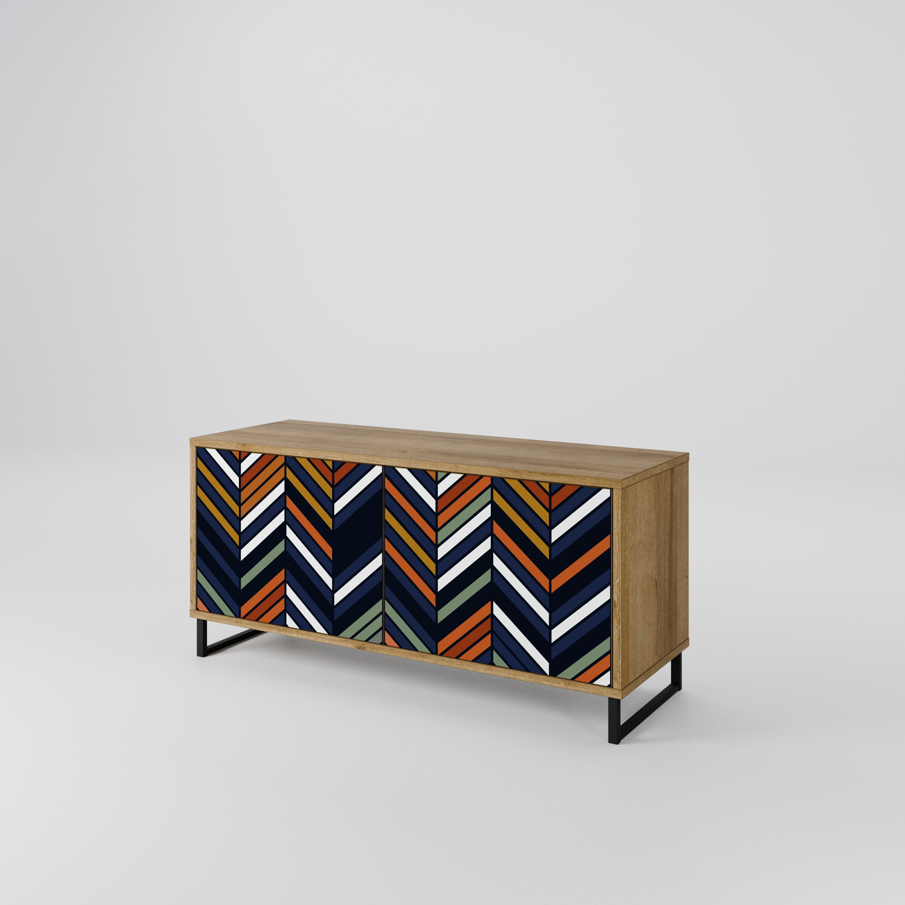 VIBRANT PATCHWORK Compact 2-Door TV Cabinet